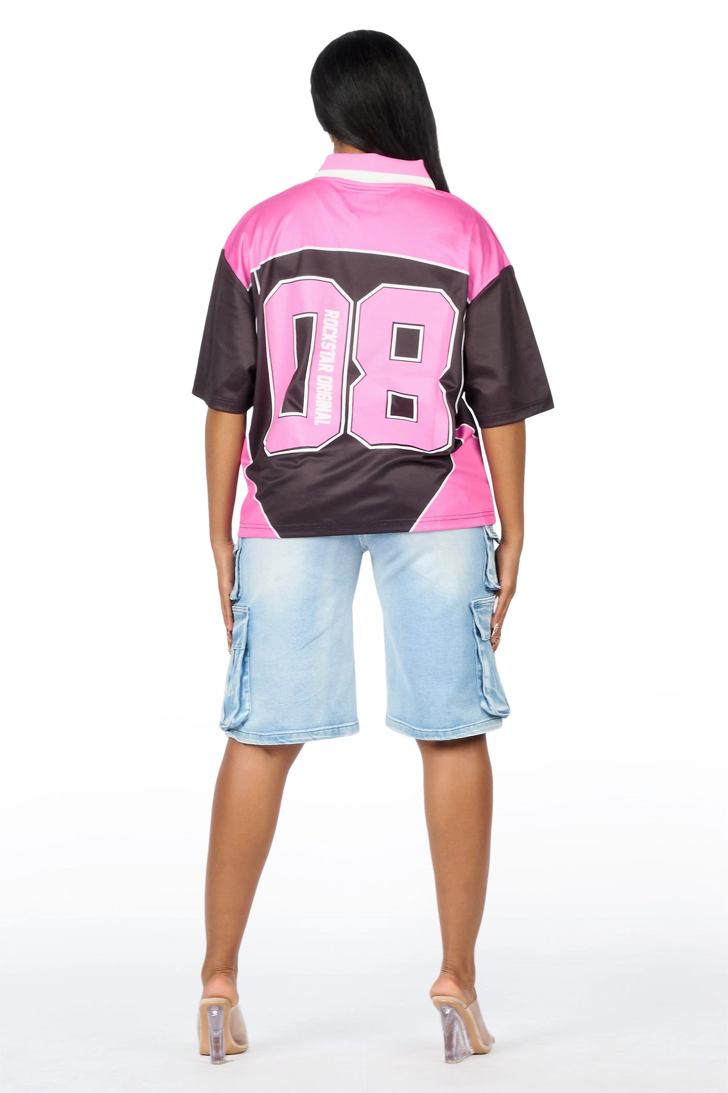 Sheanette Black/Pink Graphic Jersey