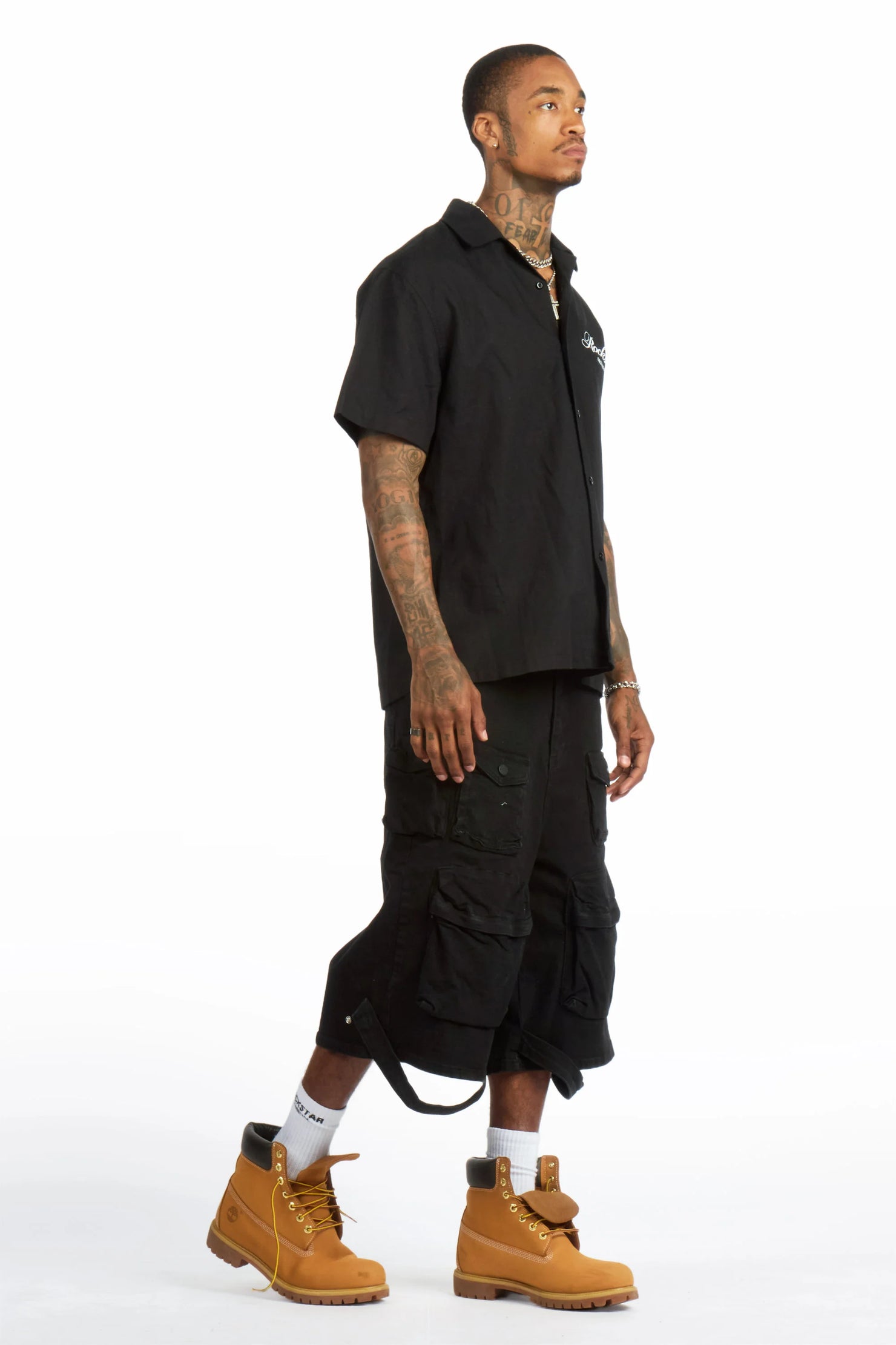 Mahesh Black Denim Short