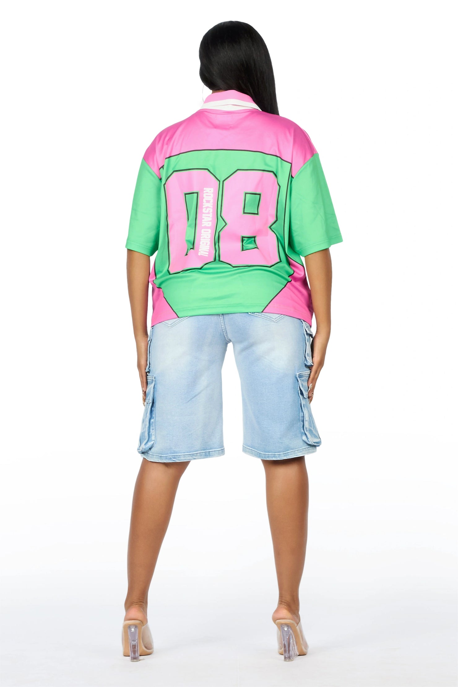 Sheanette Green/Pink Graphic Jersey