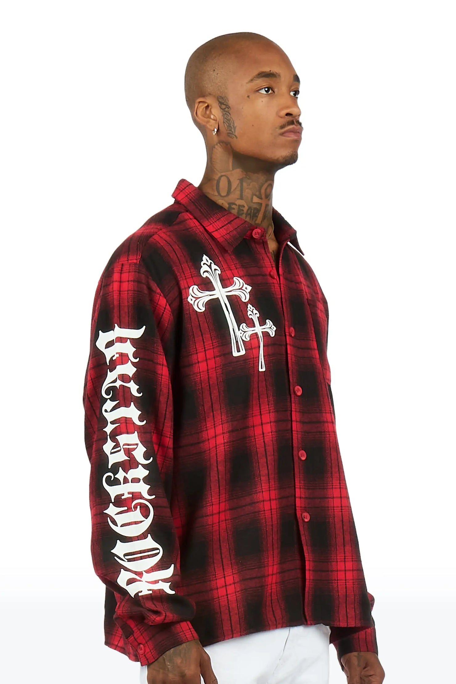 Helder Red Flannel Long Sleeve Shirt