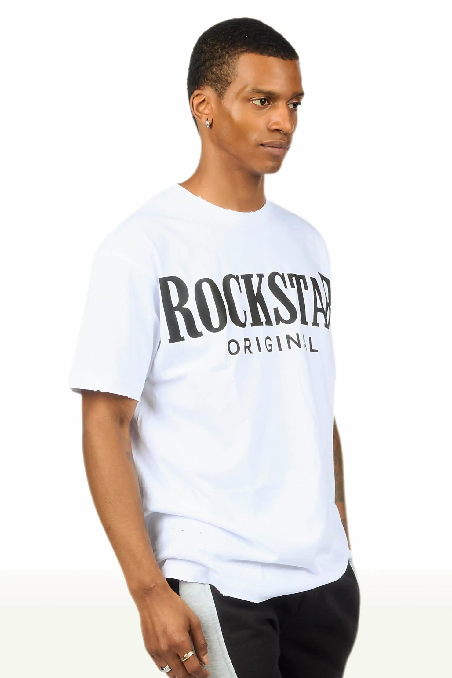 Rio White Oversized Graphic T-Shirt