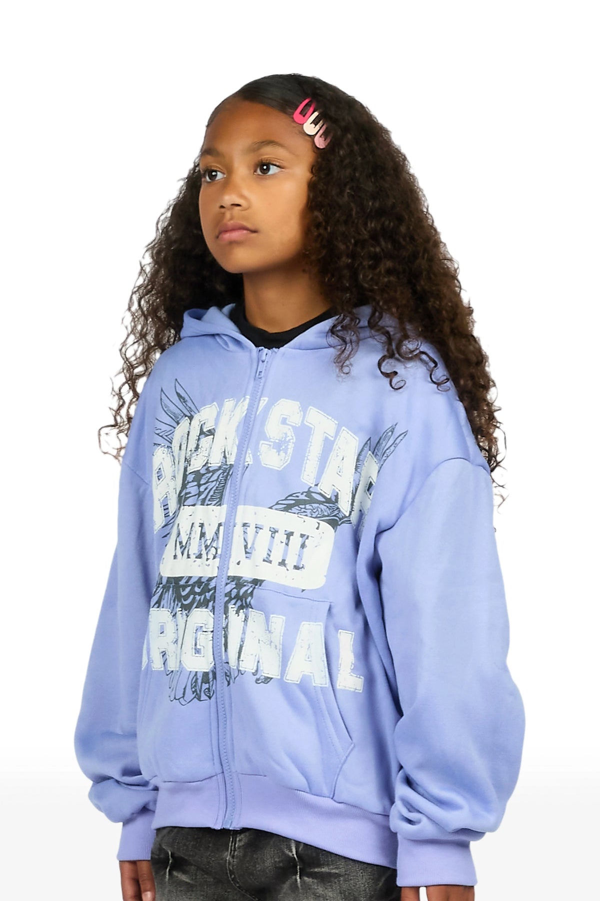Girls Boryina Lavender Zip Up Hoodie
