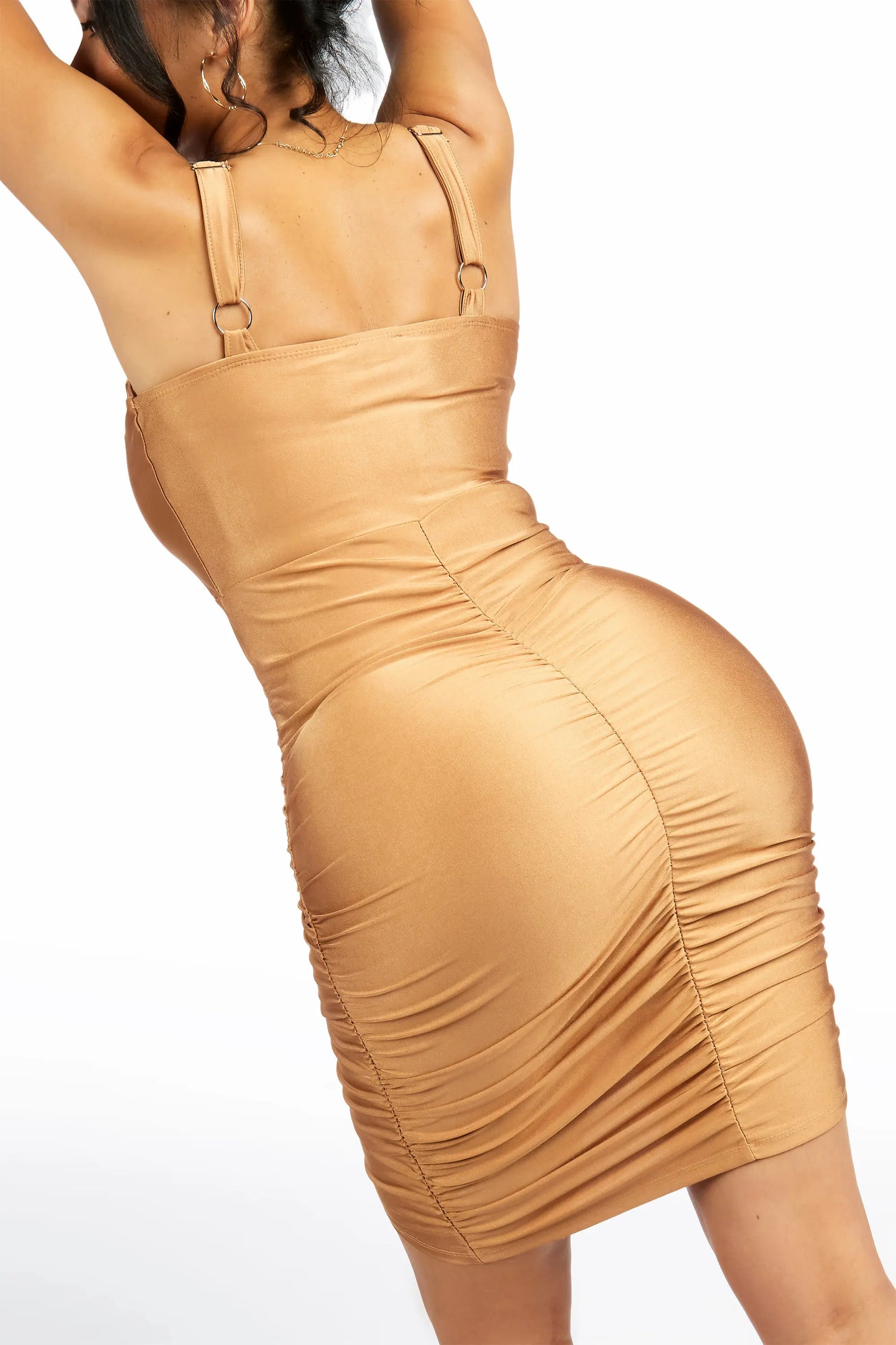 Good-Night Tan Midi Dress
