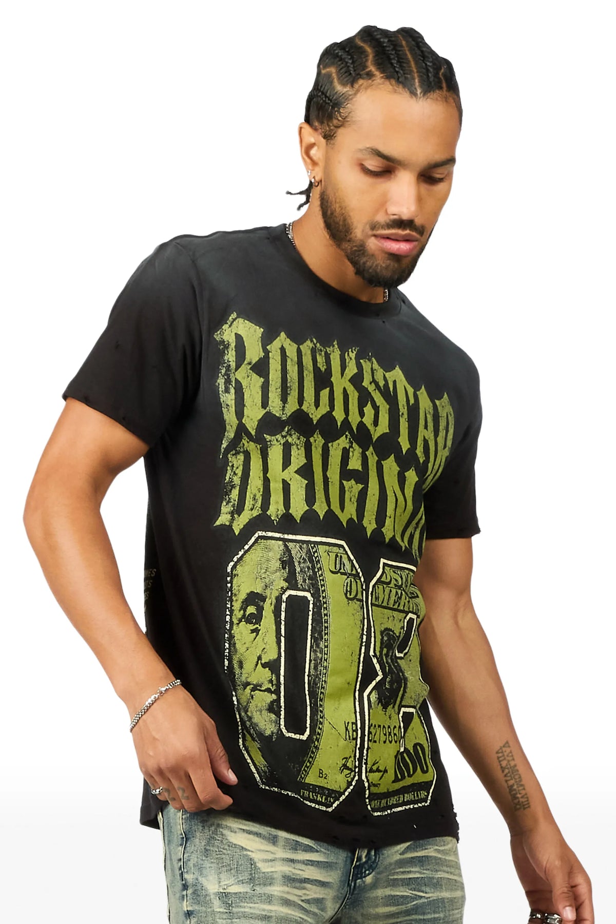 Cartez Black Oversized Graphic T-Shirt