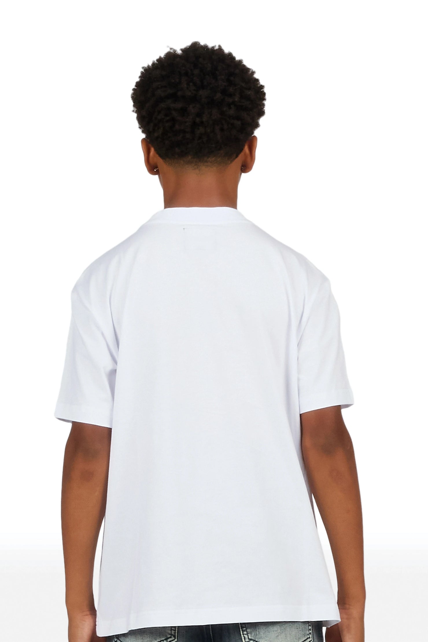 Boys Imani White Graphic T-Shirt