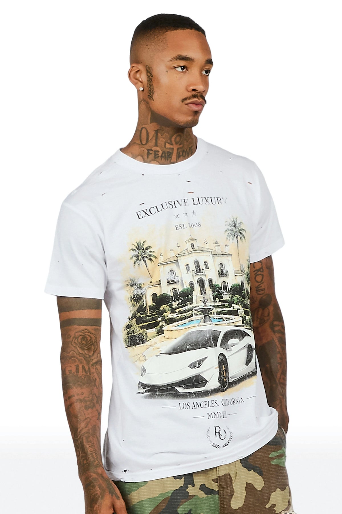 Kael White Oversized Graphic T-Shirt