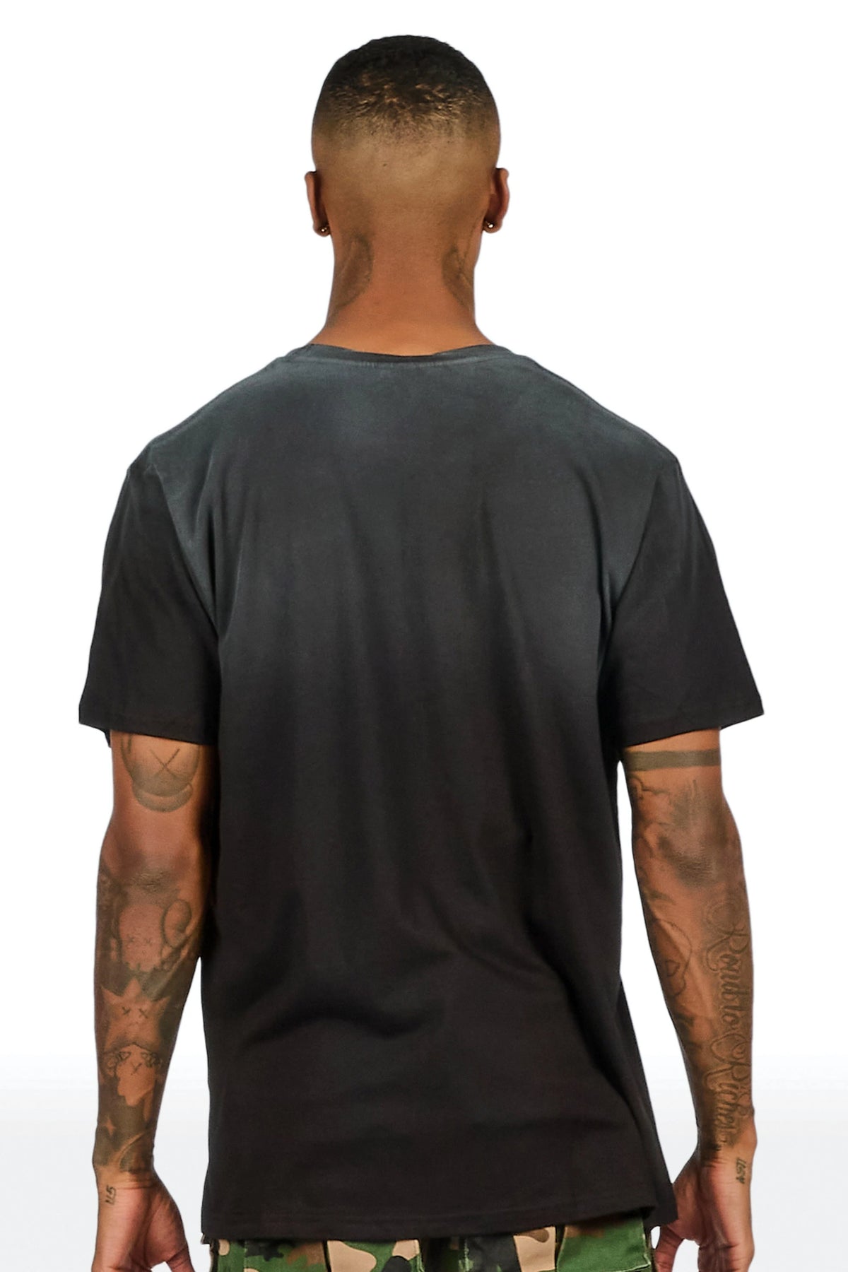 Kellax Black Oversized Graphic T-Shirt