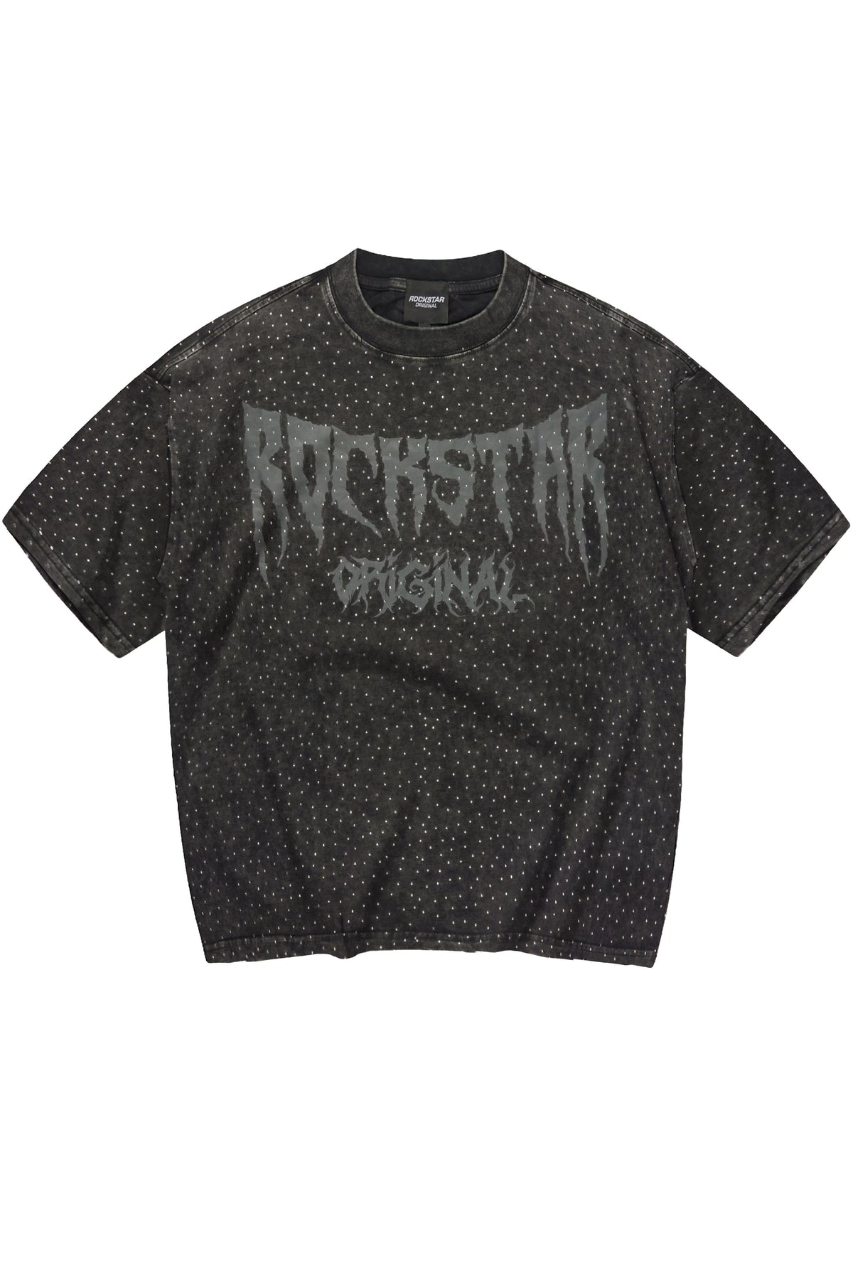 HEAVYWEIGHT OVERSIZED Andros Black Rhinestone Graphic T-Shirt