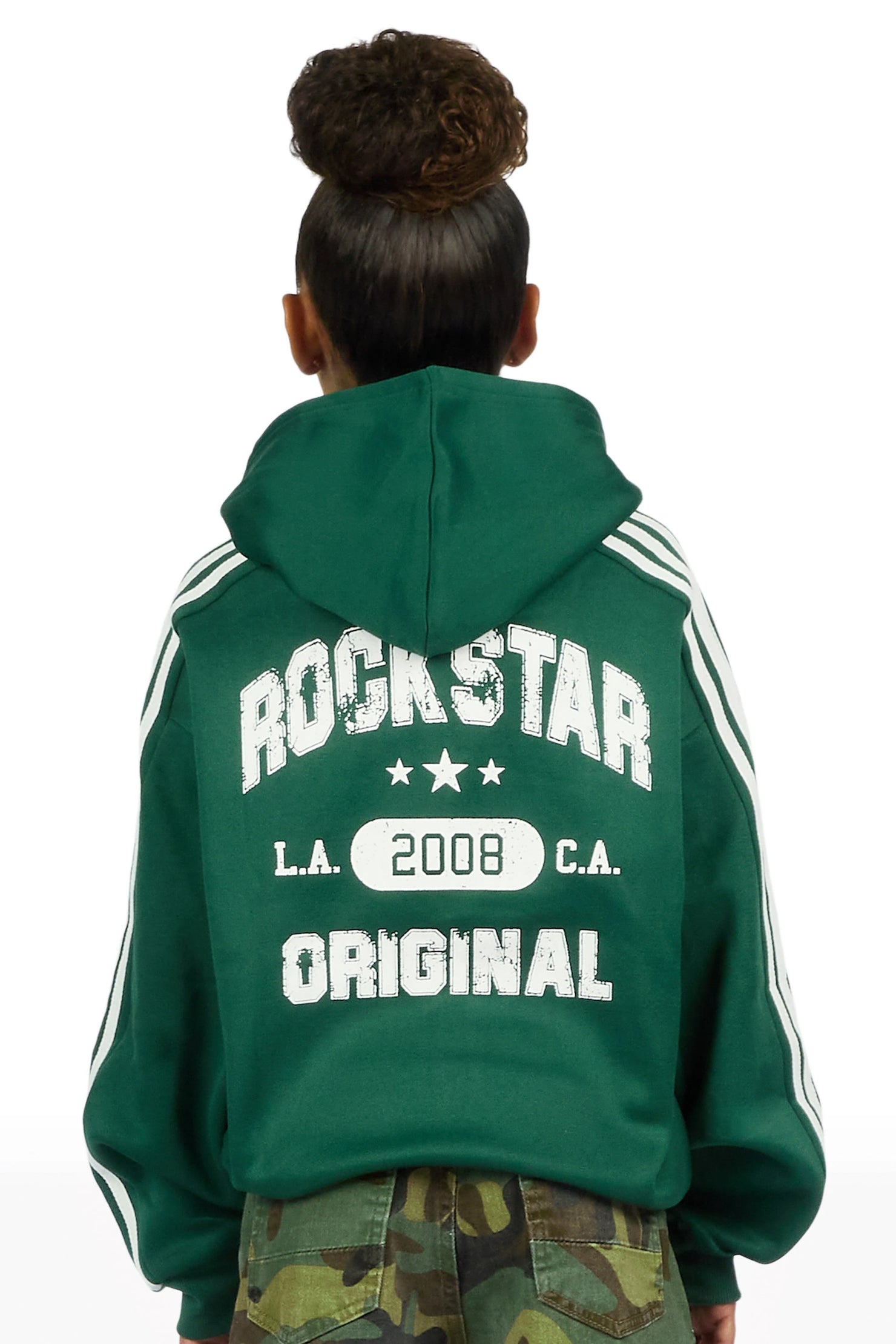 Girls Tyllaia Green Zip Up Hoodie
