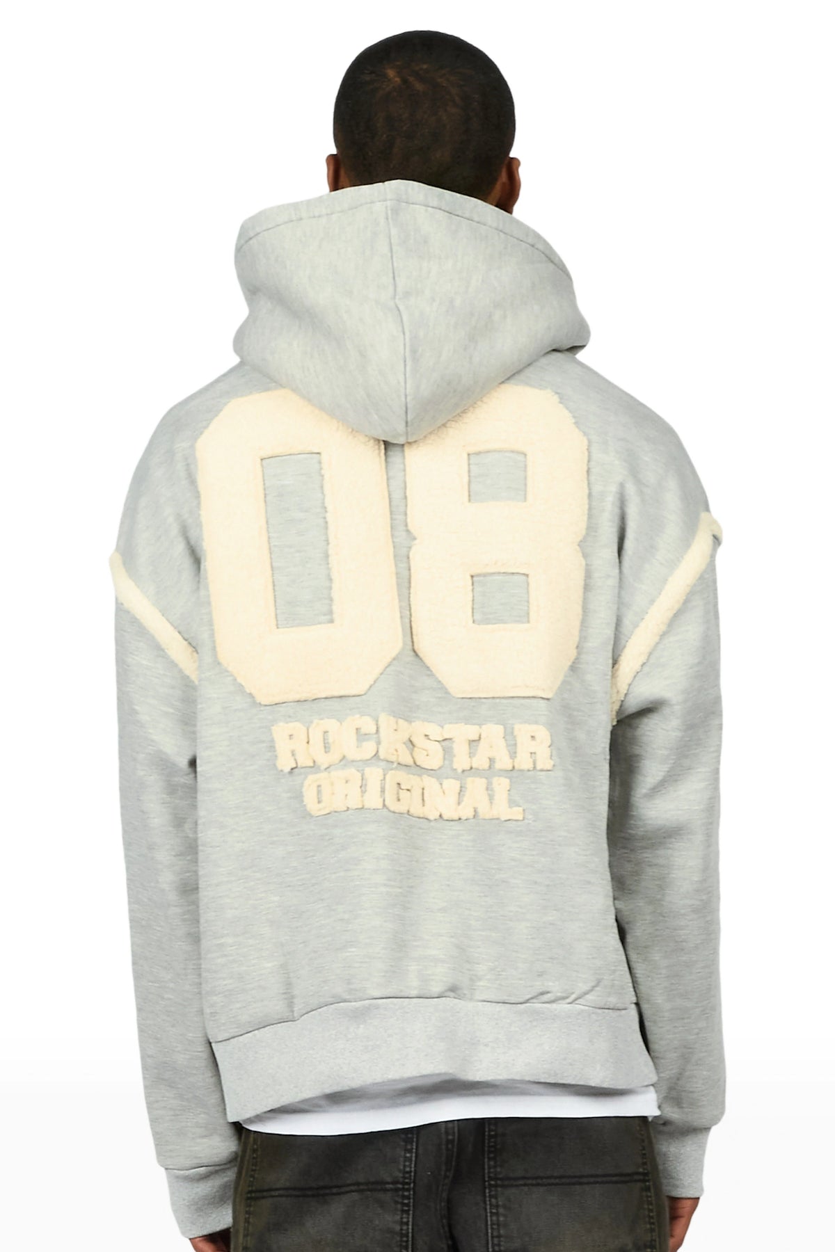Meleg Heather Grey Graphic Hoodie