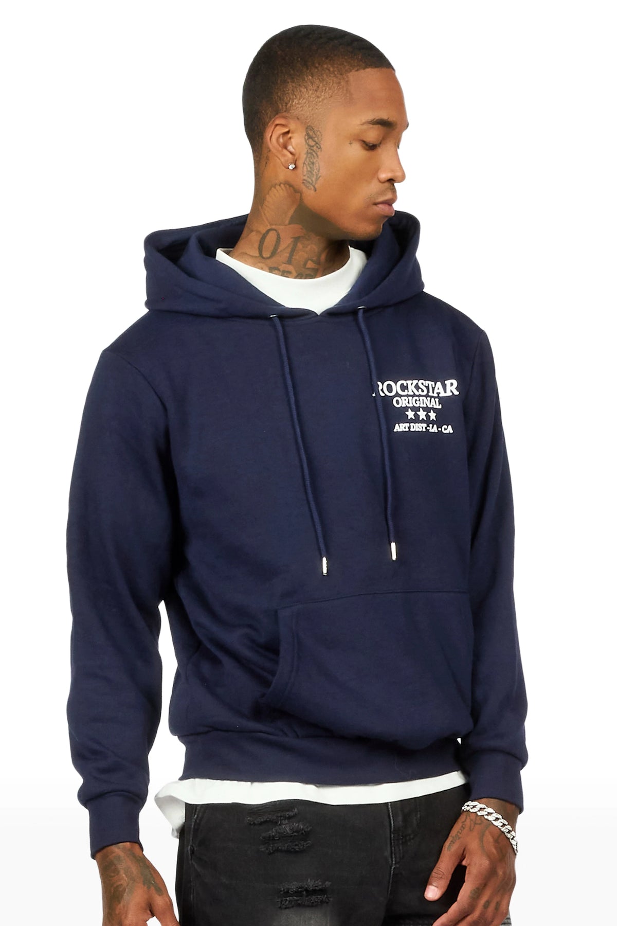 Damek Navy Graphic Hoodie