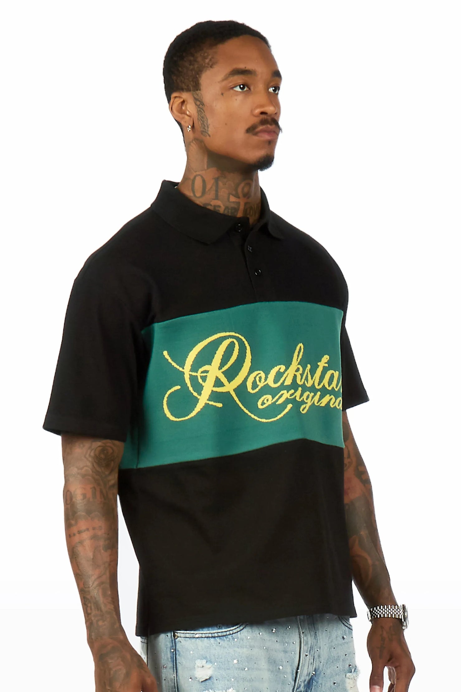 Elad Black Polo Shirt