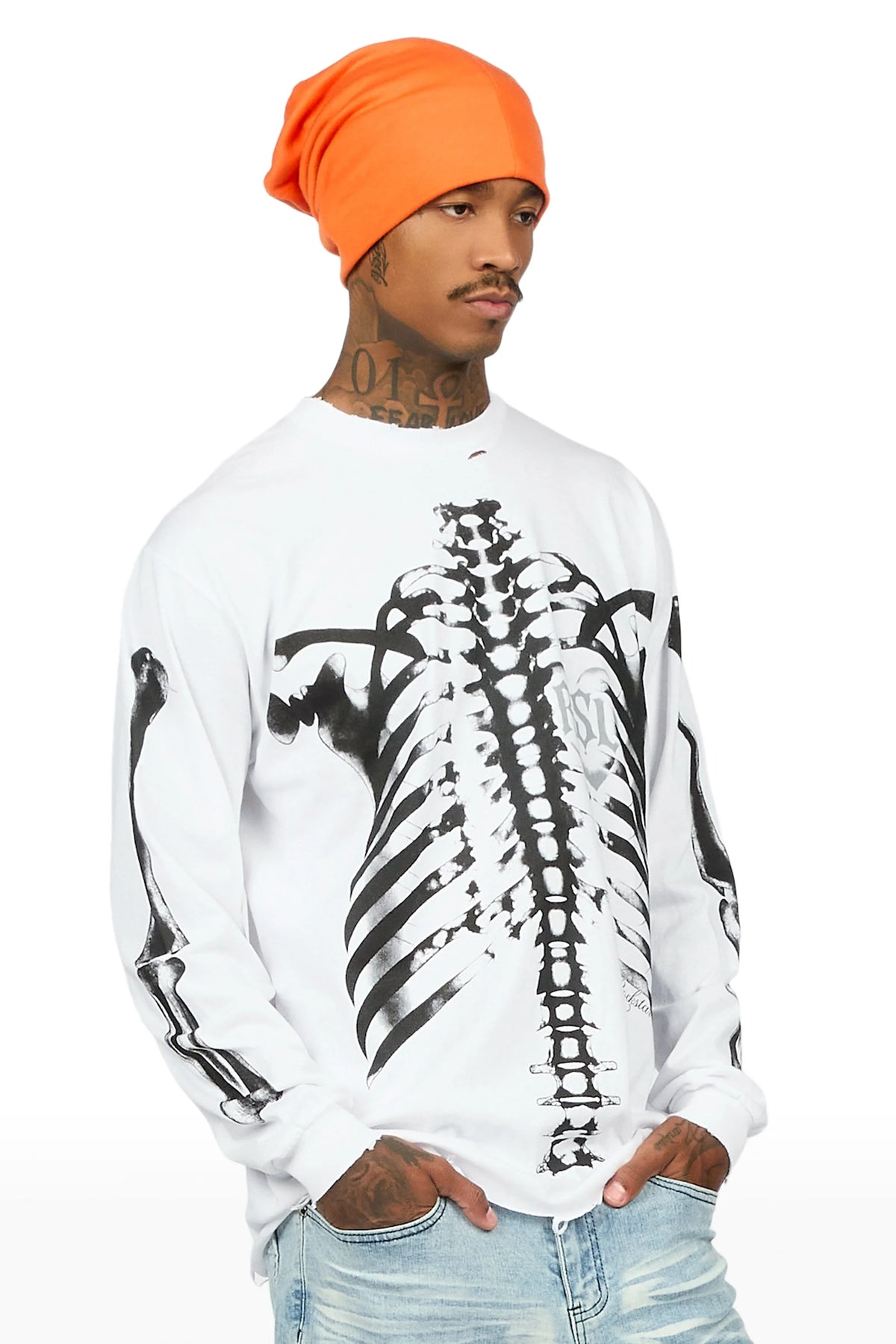 Chalice White Oversized Long Sleeve T-Shirt