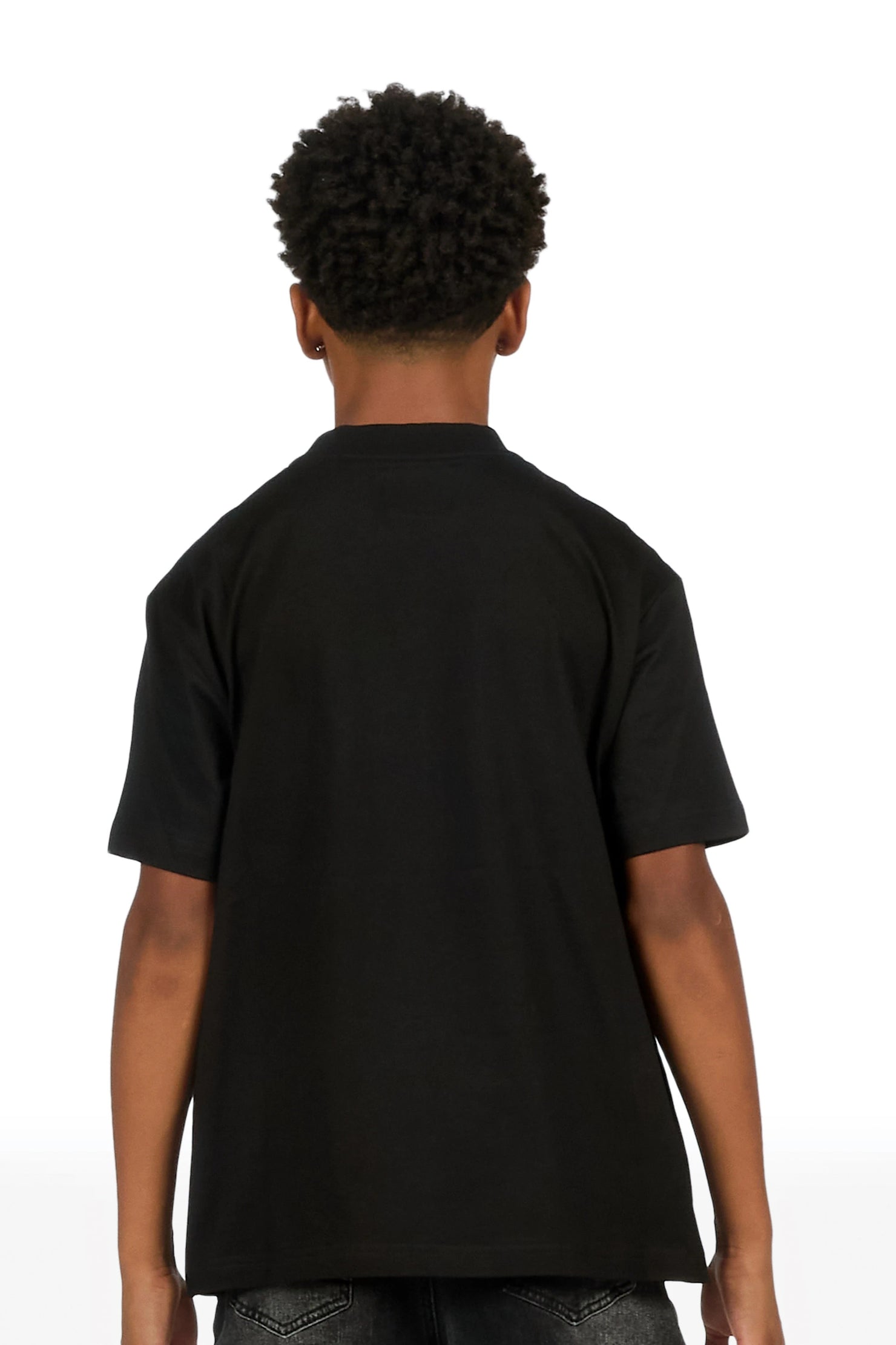 Boys Rudra Black Graphic T-Shirt