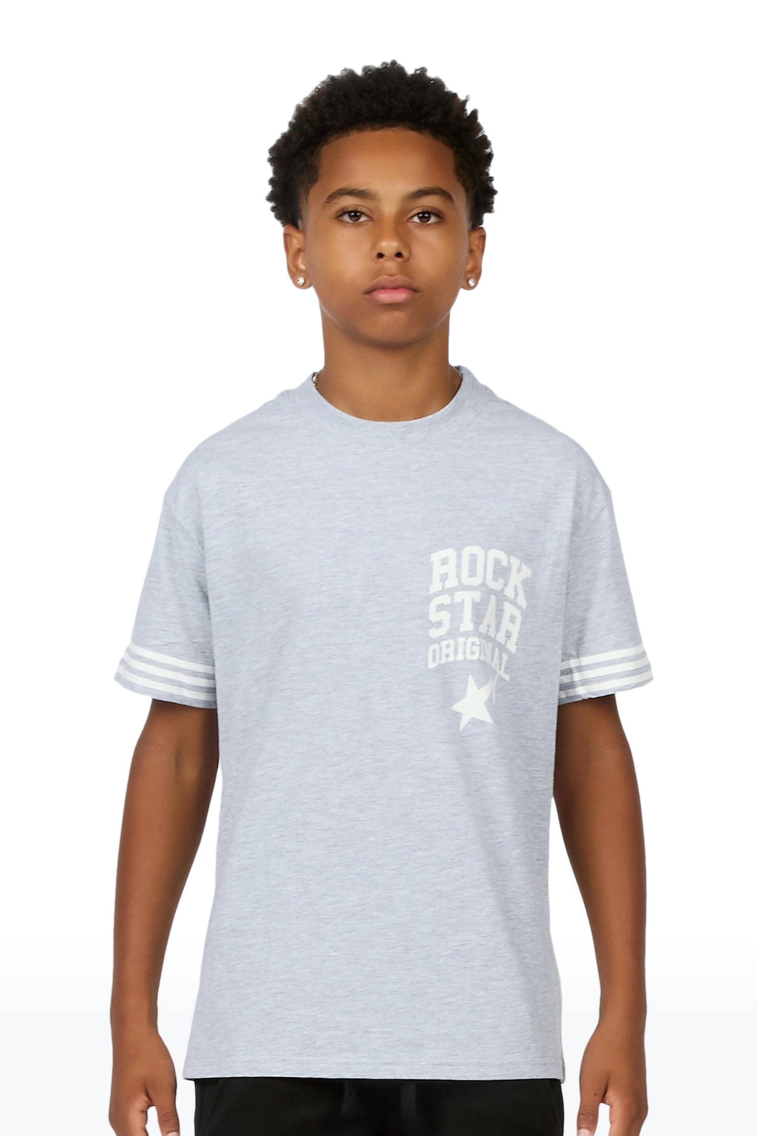 Boys Gerrit Heather Grey Oversized T-Shirt