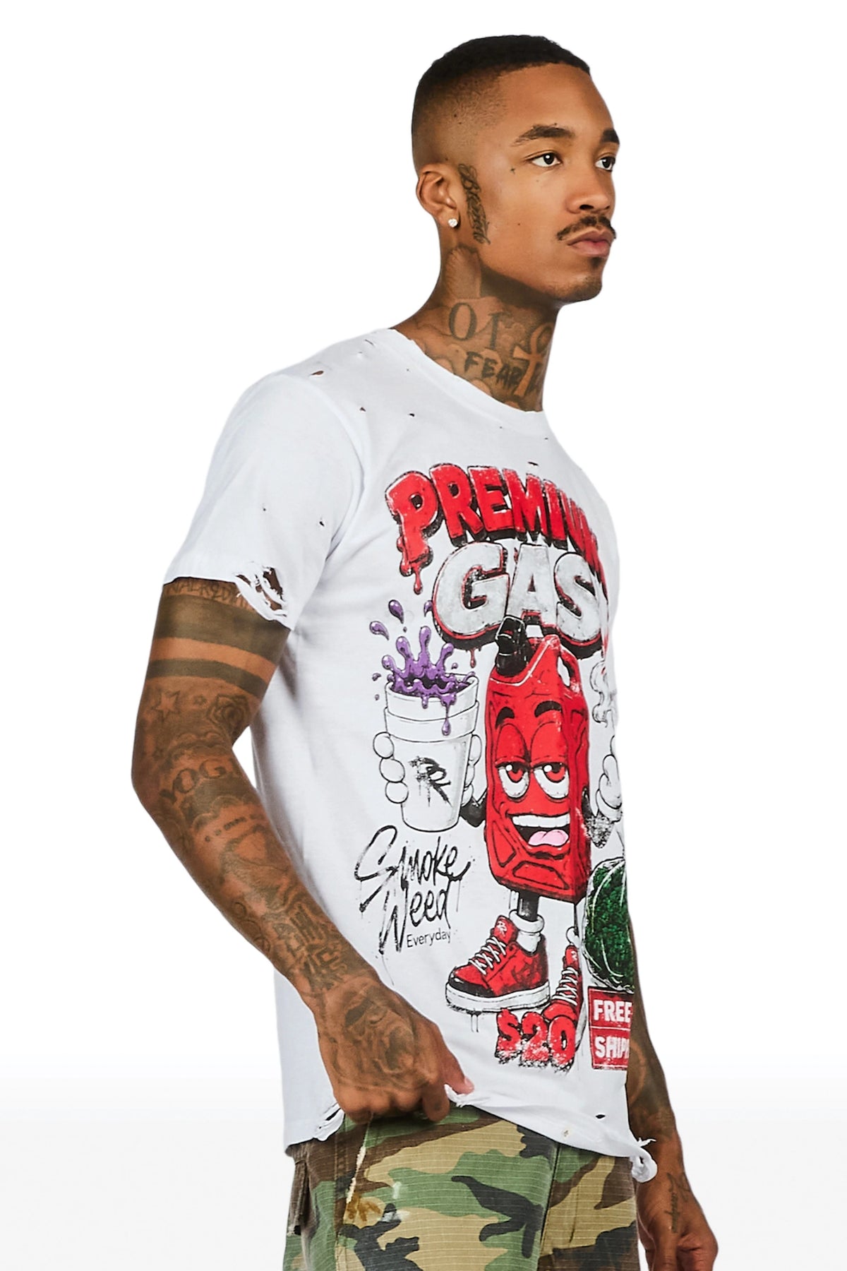 Blaise White Oversized Graphic T-Shirt