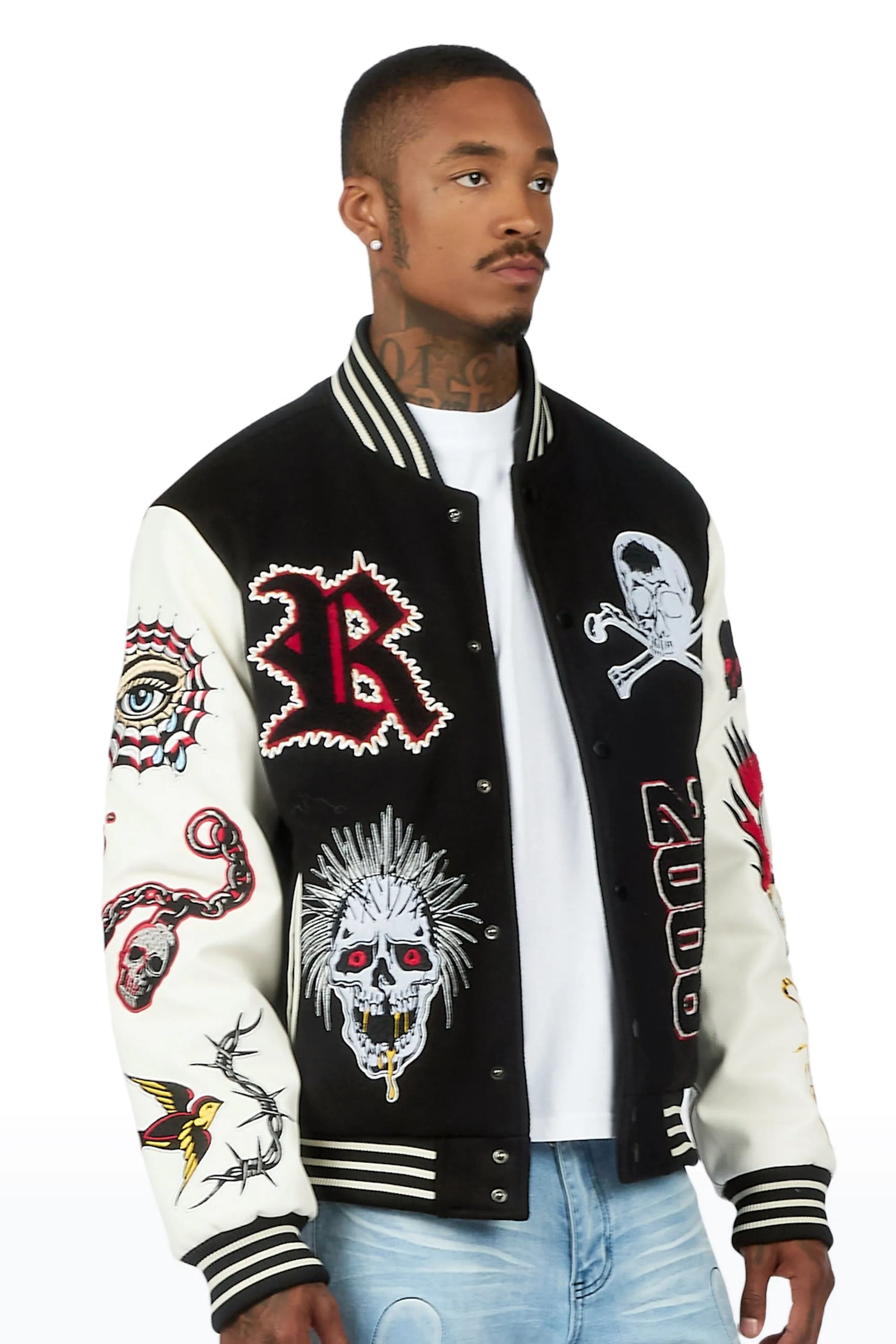 Brennin Black Varsity Jacket