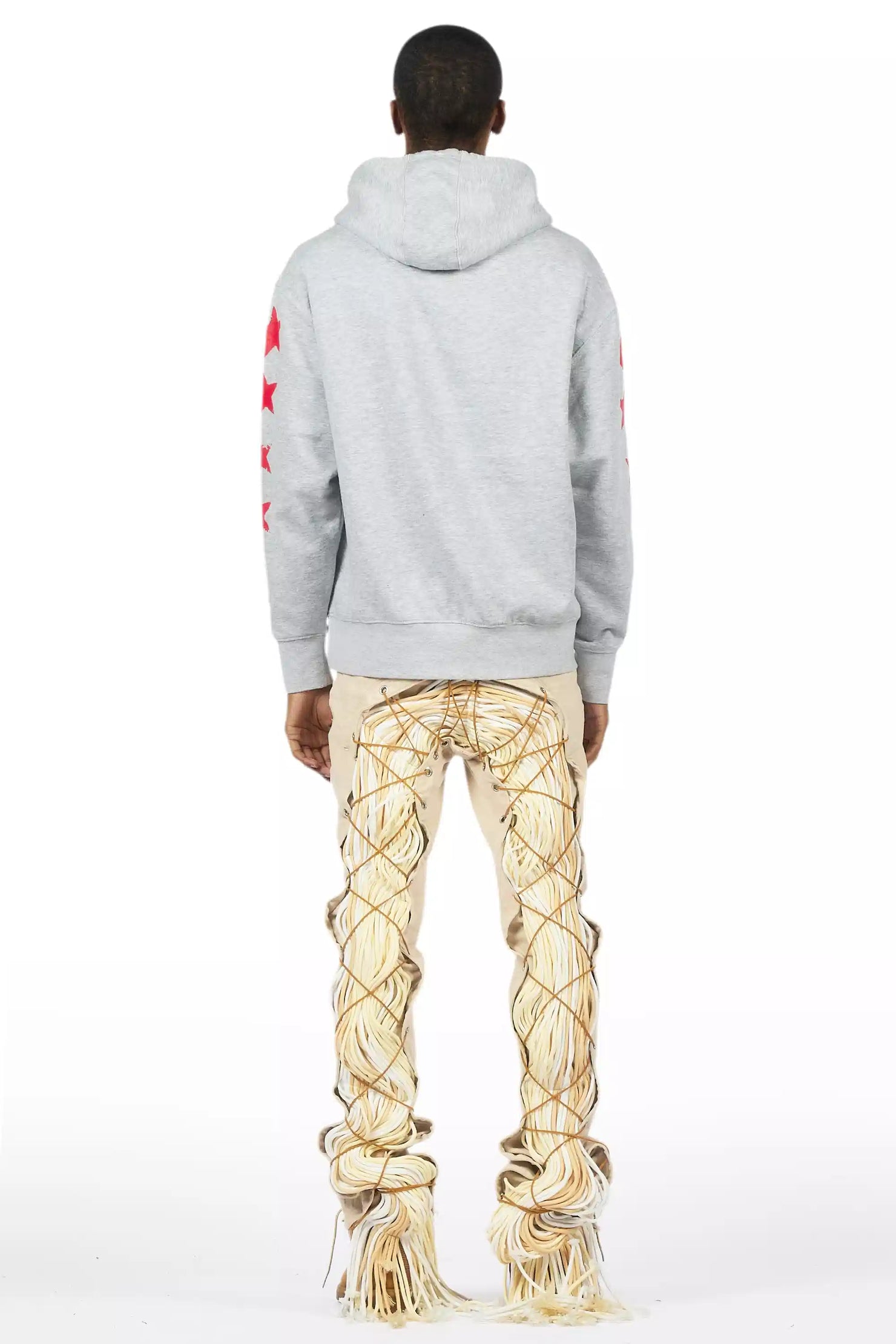 Otto Beige Stacked Flare Jean