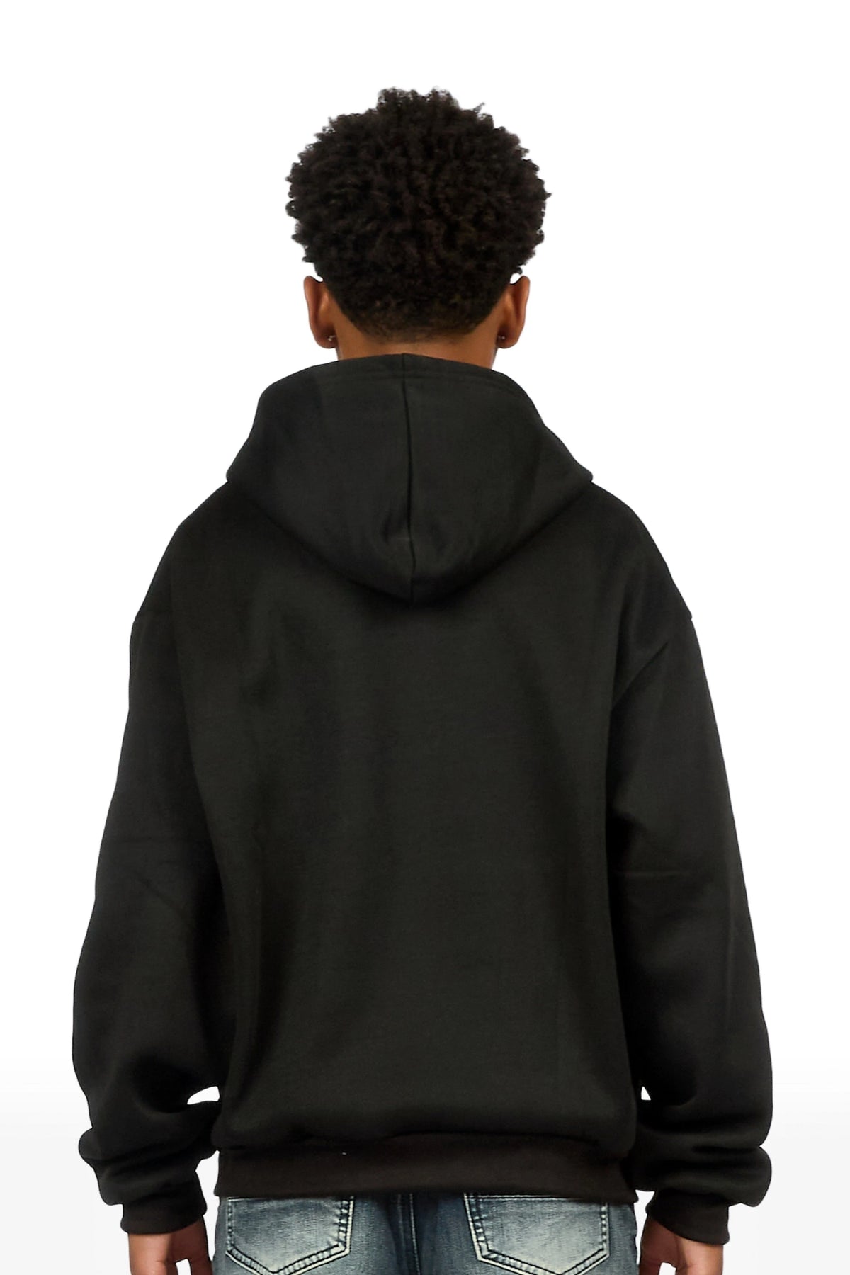 Boys Borya Black Zip Up Hoodie