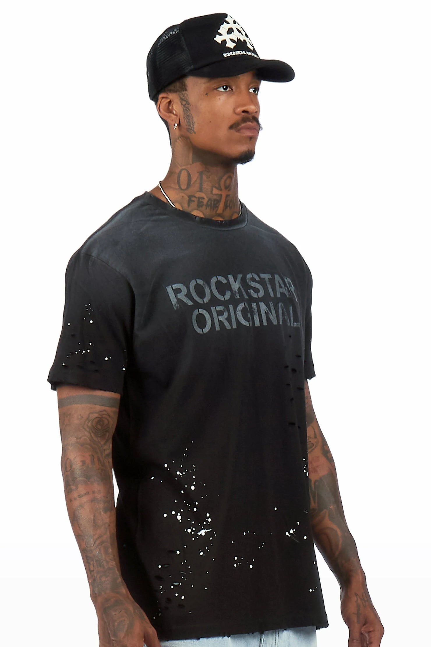Reign Black/Black Oversized Graphic T-Shirt