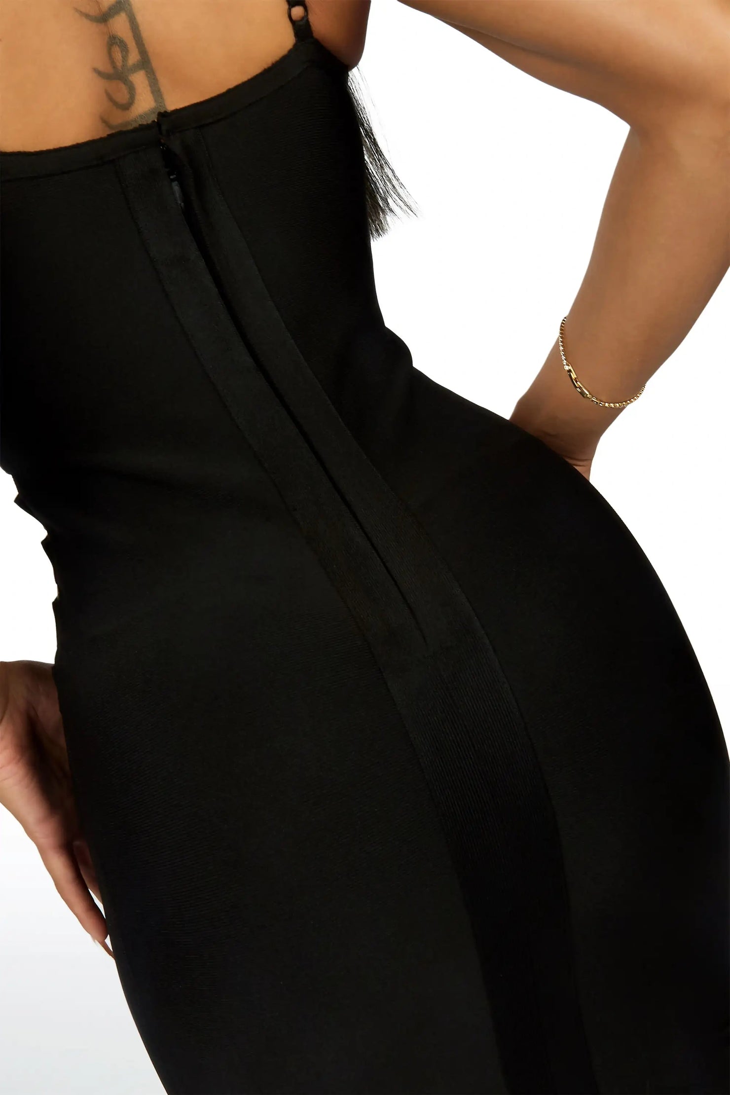 Caged-up Black Bandage Mini Dress