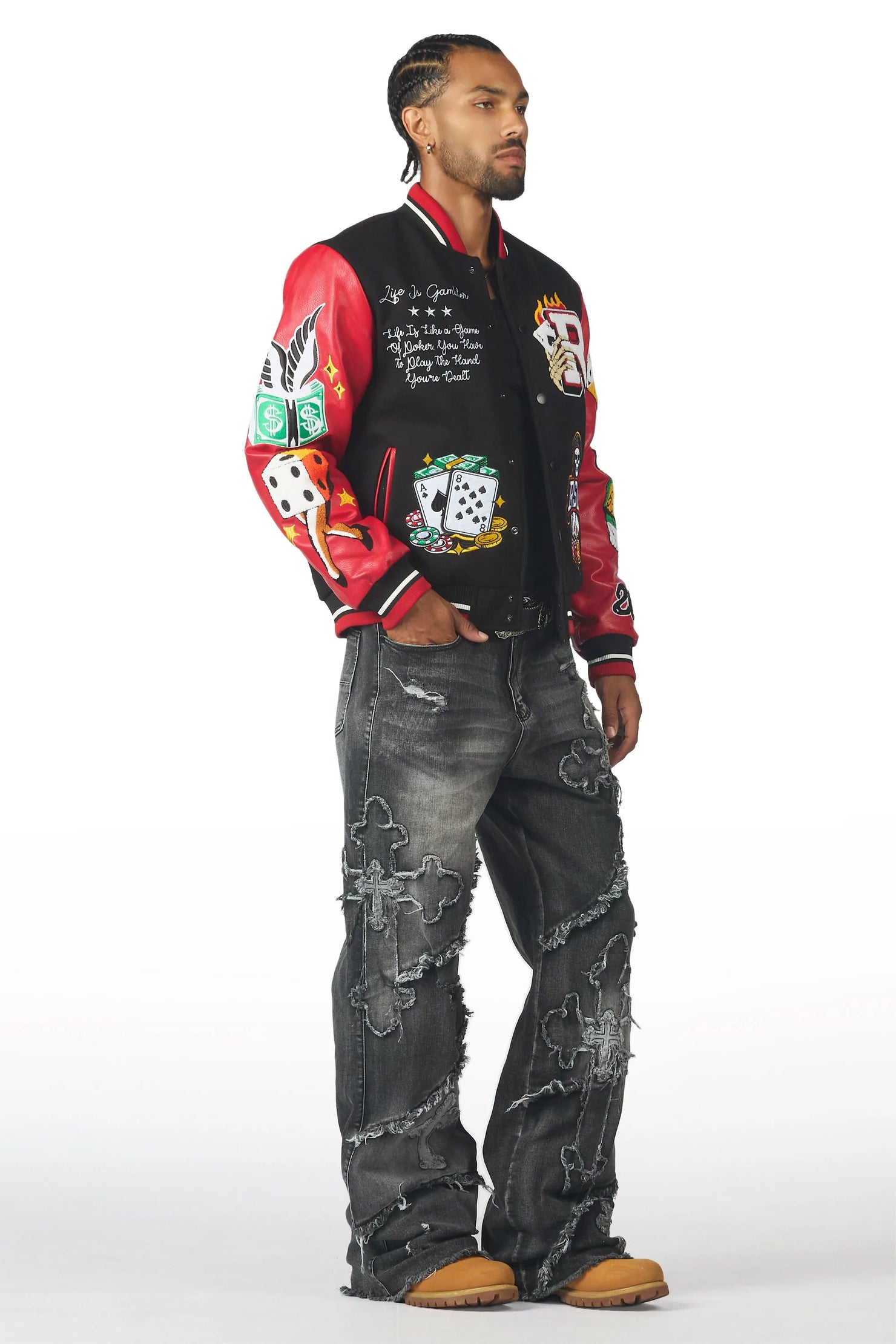 Krose Black Baggy Fit Jean