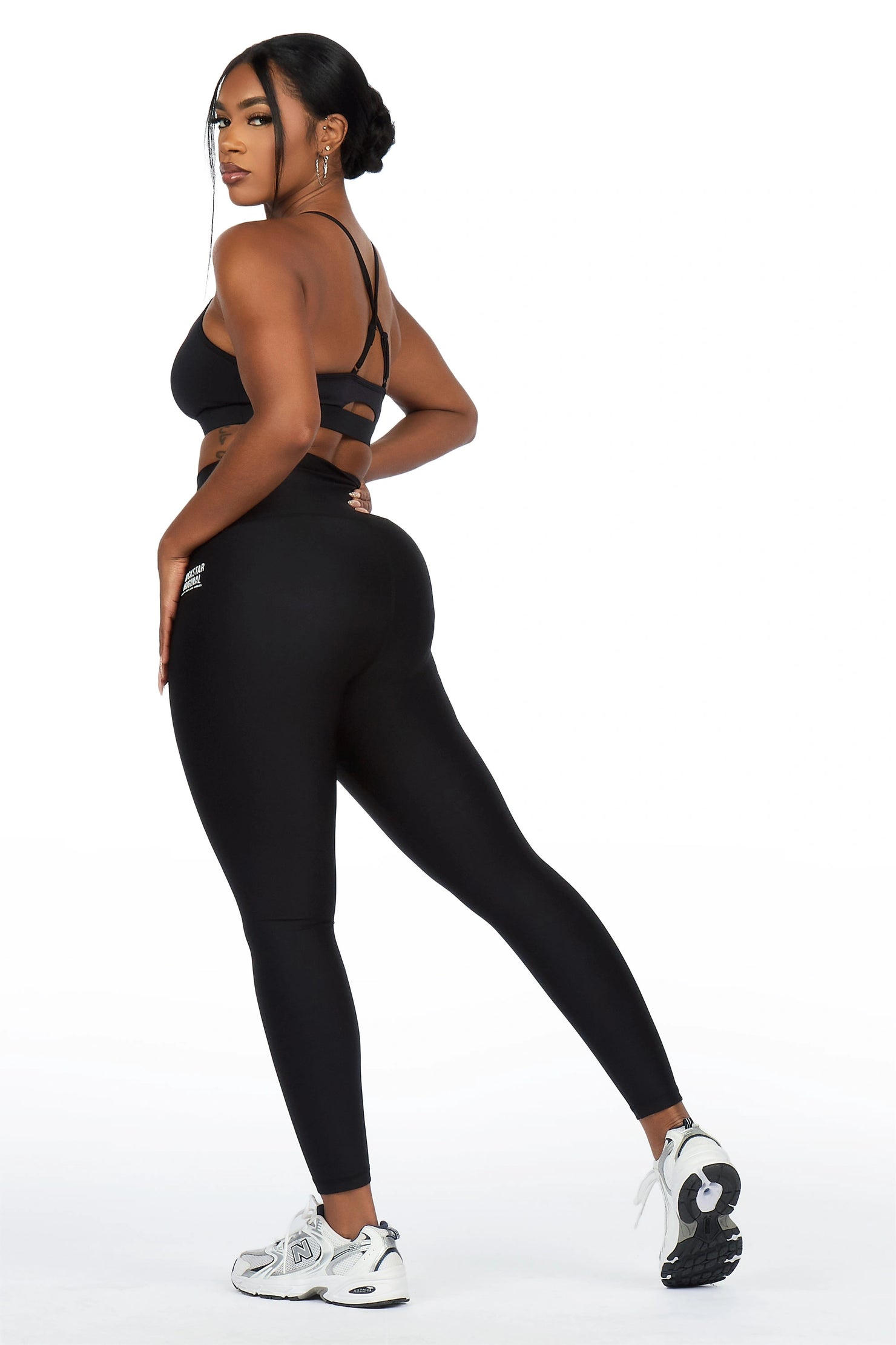 Donika Black Tank Active Legging Set