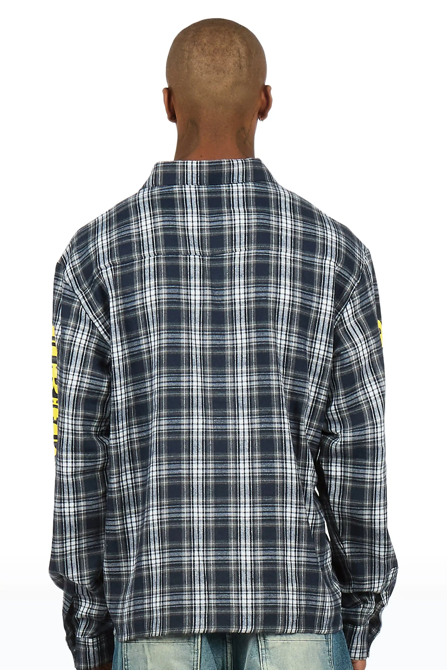 Helder Navy Flannel Long Sleeve Shirt