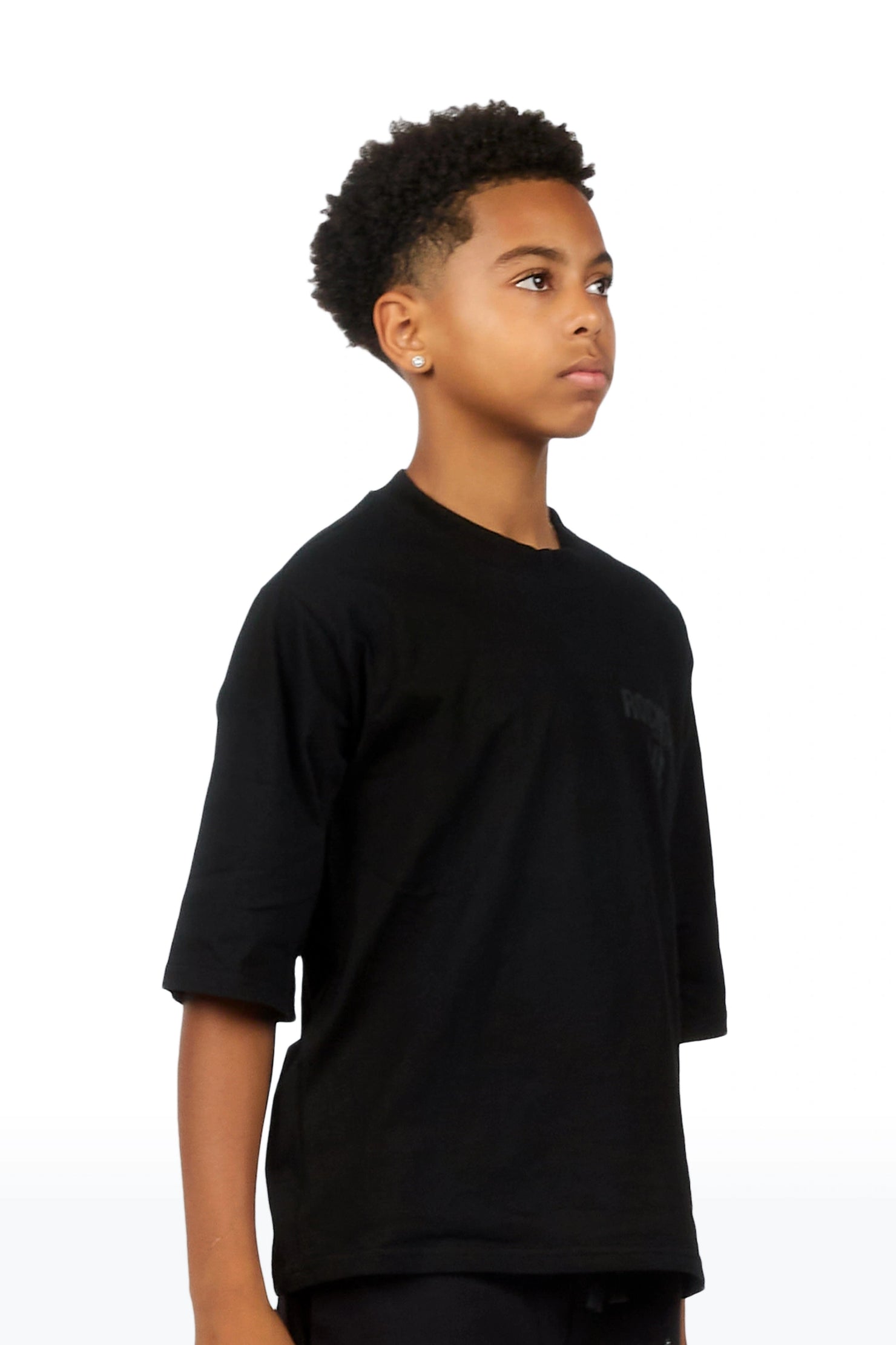 Boys Jolan Black Boxy T-Shirt