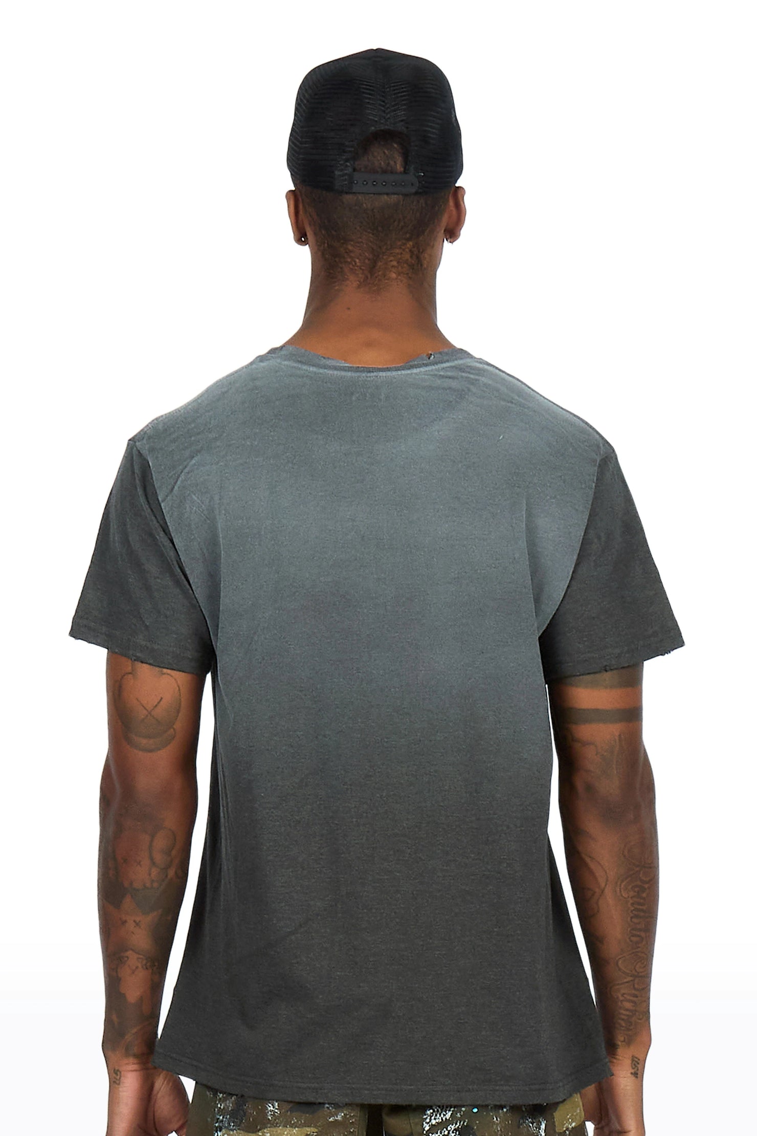 Spivey Charcoal Oversized Graphic T-Shirt