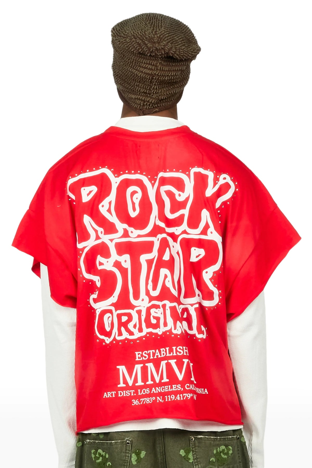 Marc Red Cut Sleeve Tee