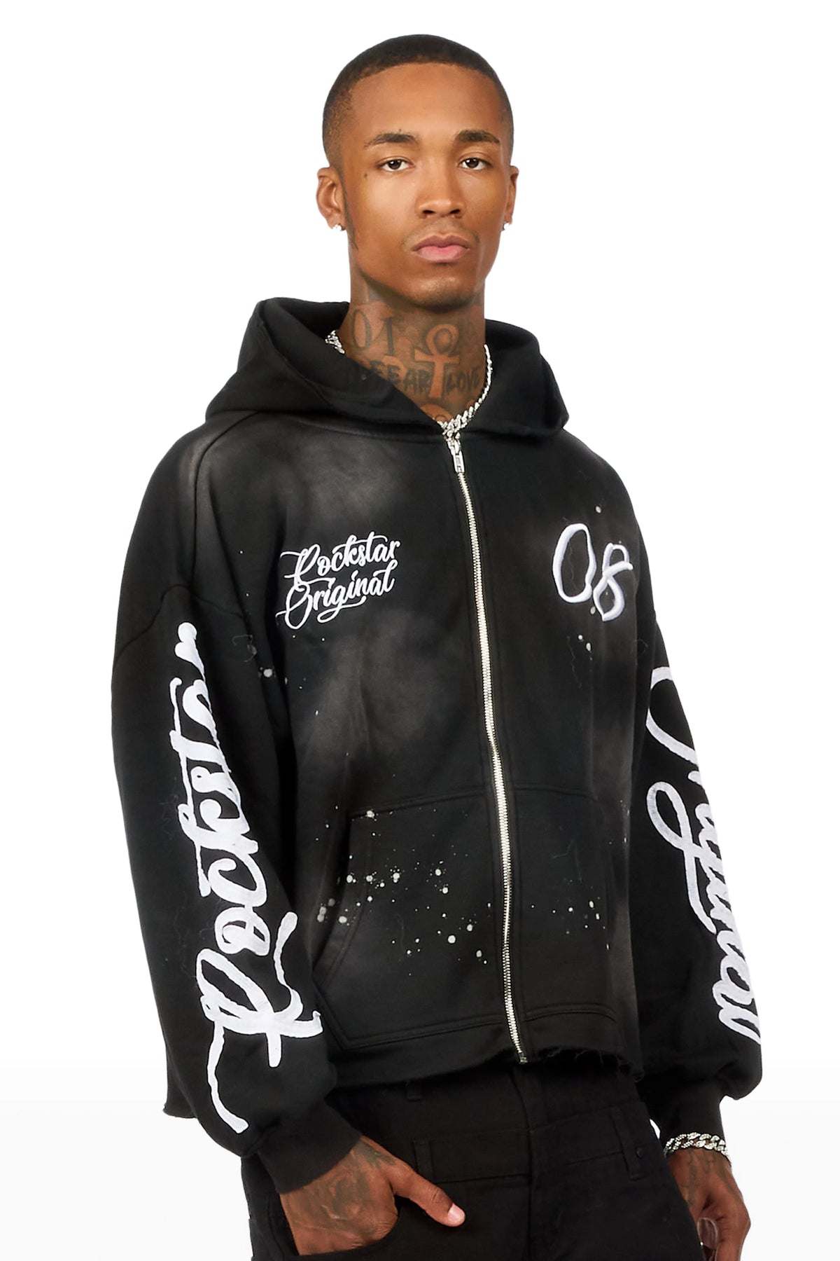 Hanif Black Zip Up Hoodie
