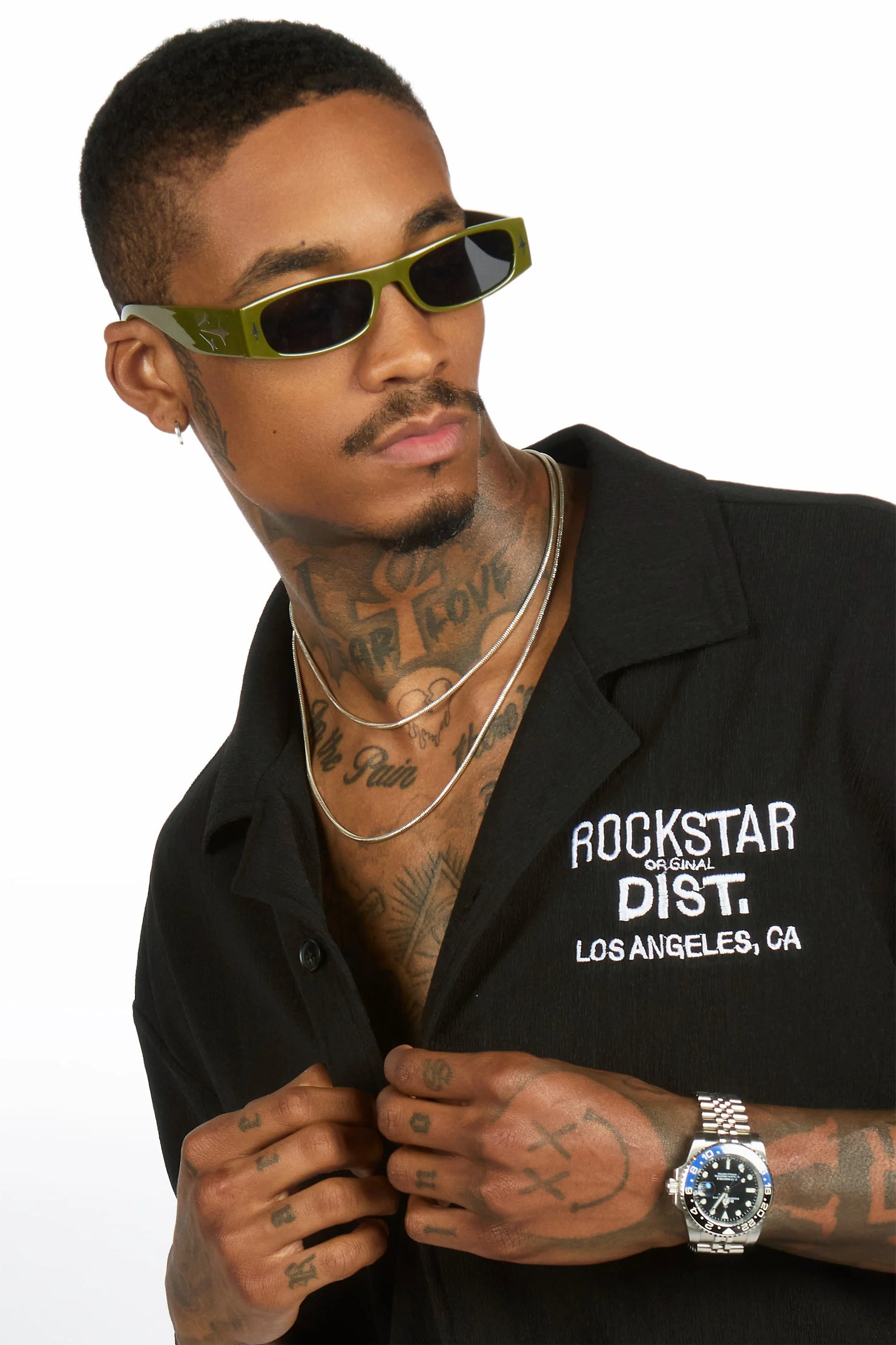 Sparker Green Square Rectangle Sunglass