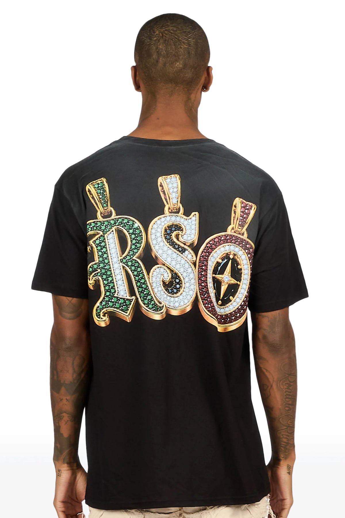 Pendant Black Oversized Graphic T-Shirt