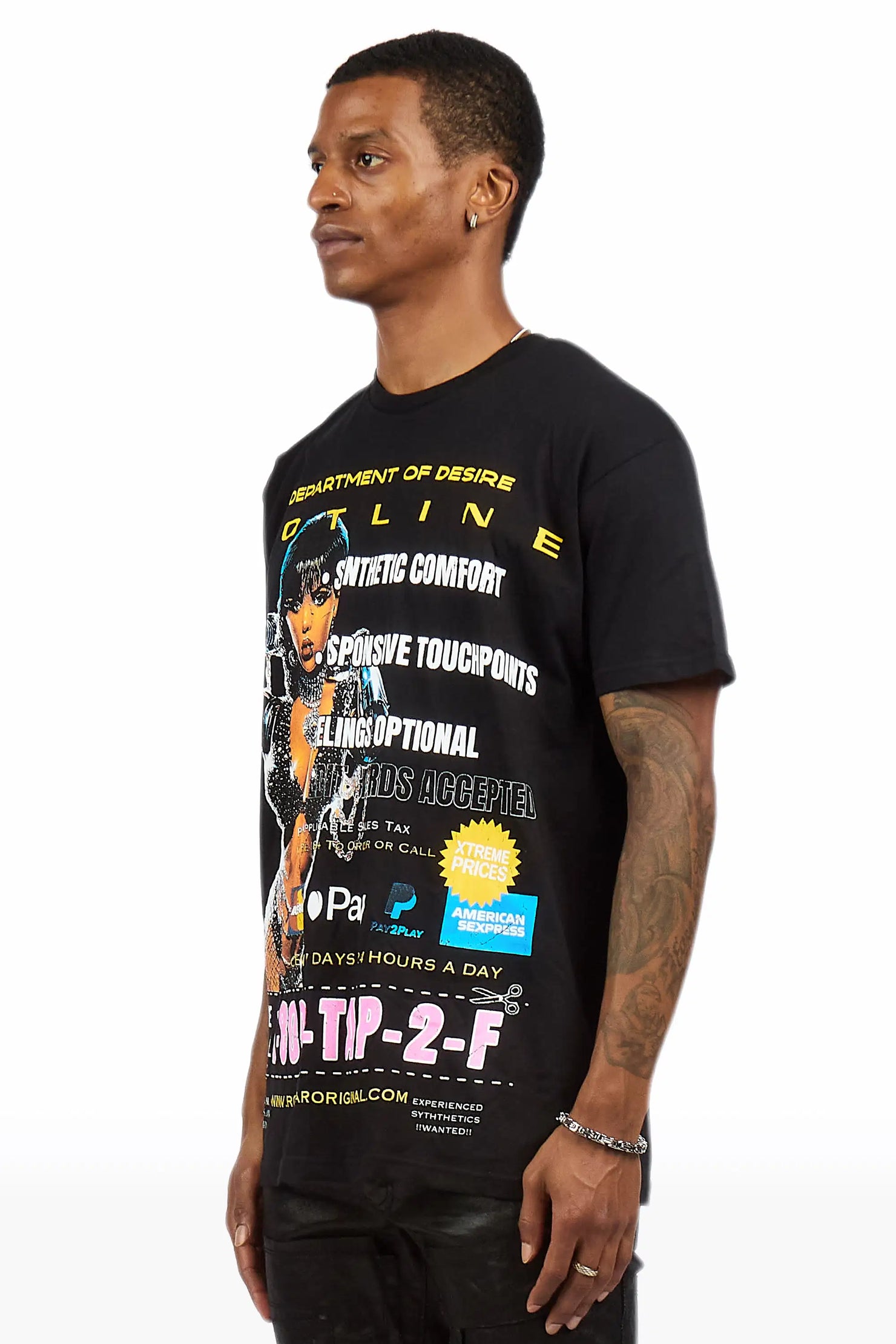 Druze Black Oversized Graphic T-Shirt
