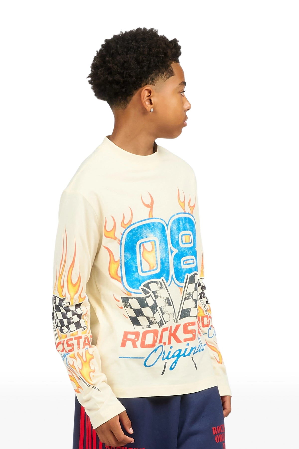 Boys Liam Sand Long Sleeve Graphic T-Shirt