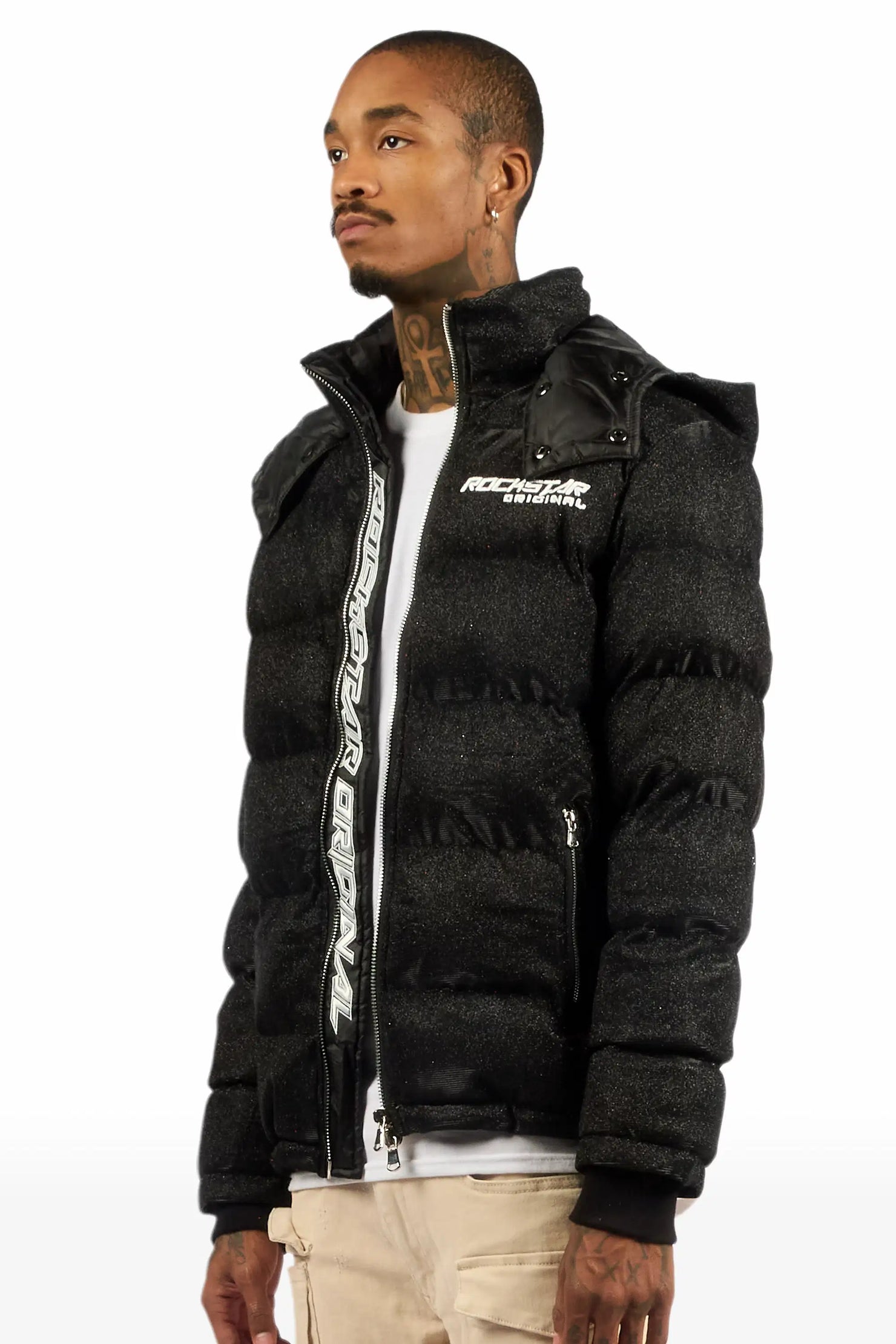 Gleam Black Puffer Jacket