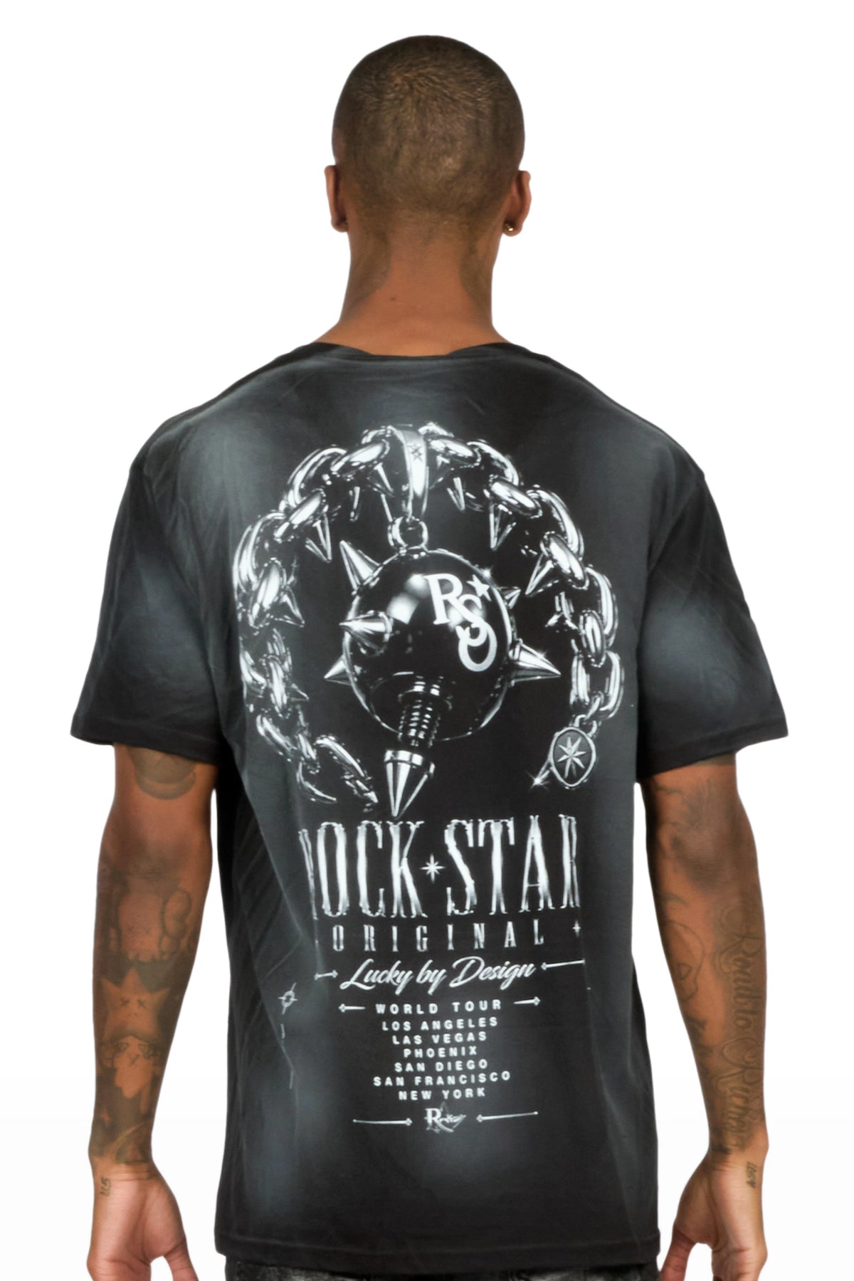 Chromiesl Black Oversized Graphic T-Shirt