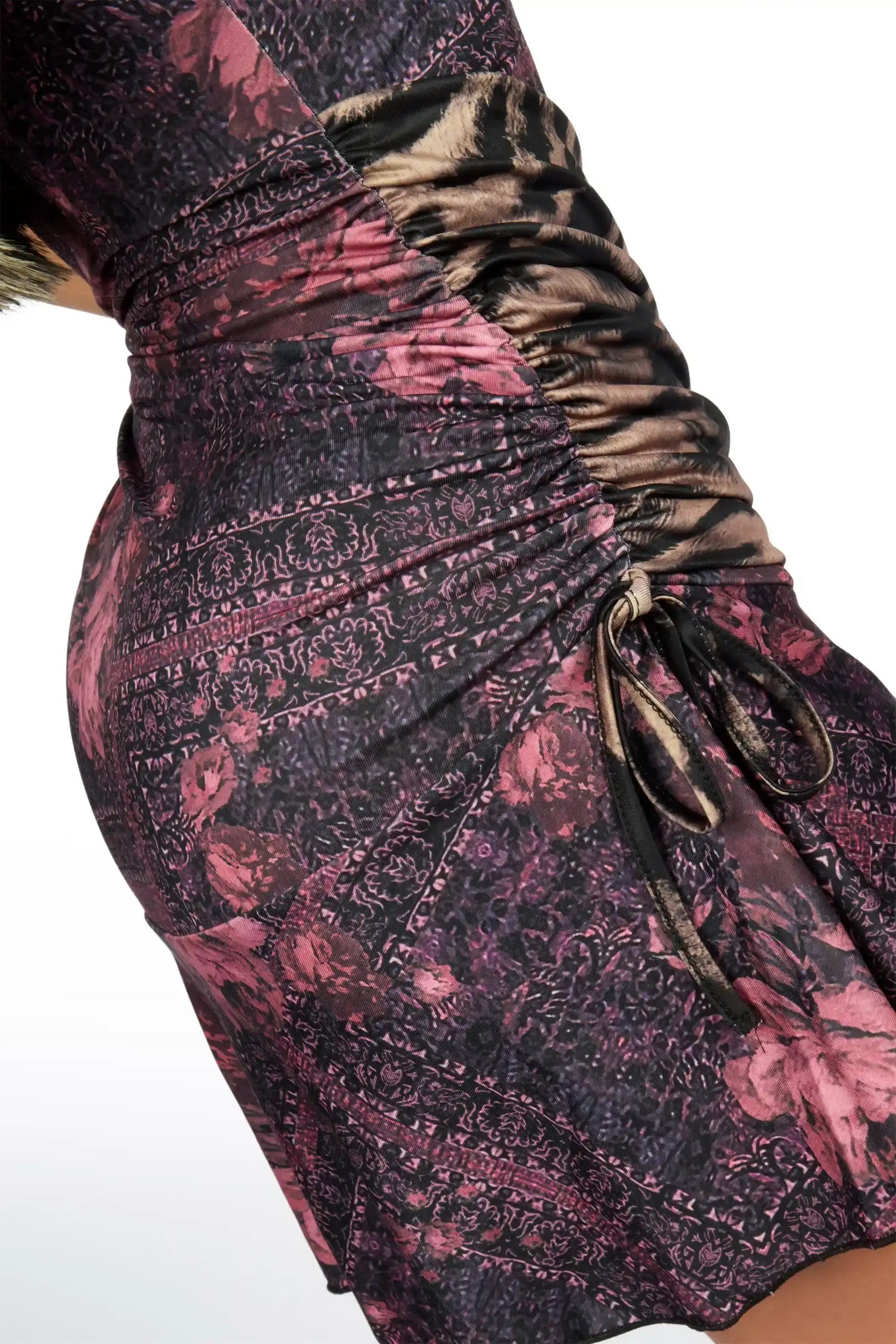 Leopardo Ruffle Boudoir Leopard Dress
