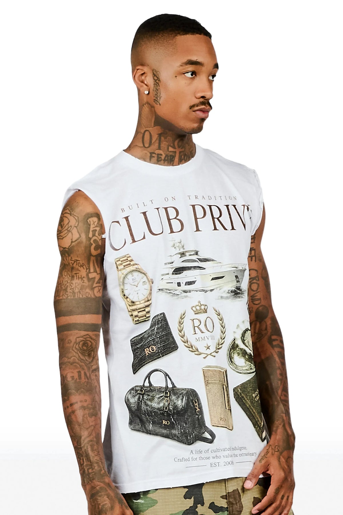 Axton White Oversized Graphic T-Shirt