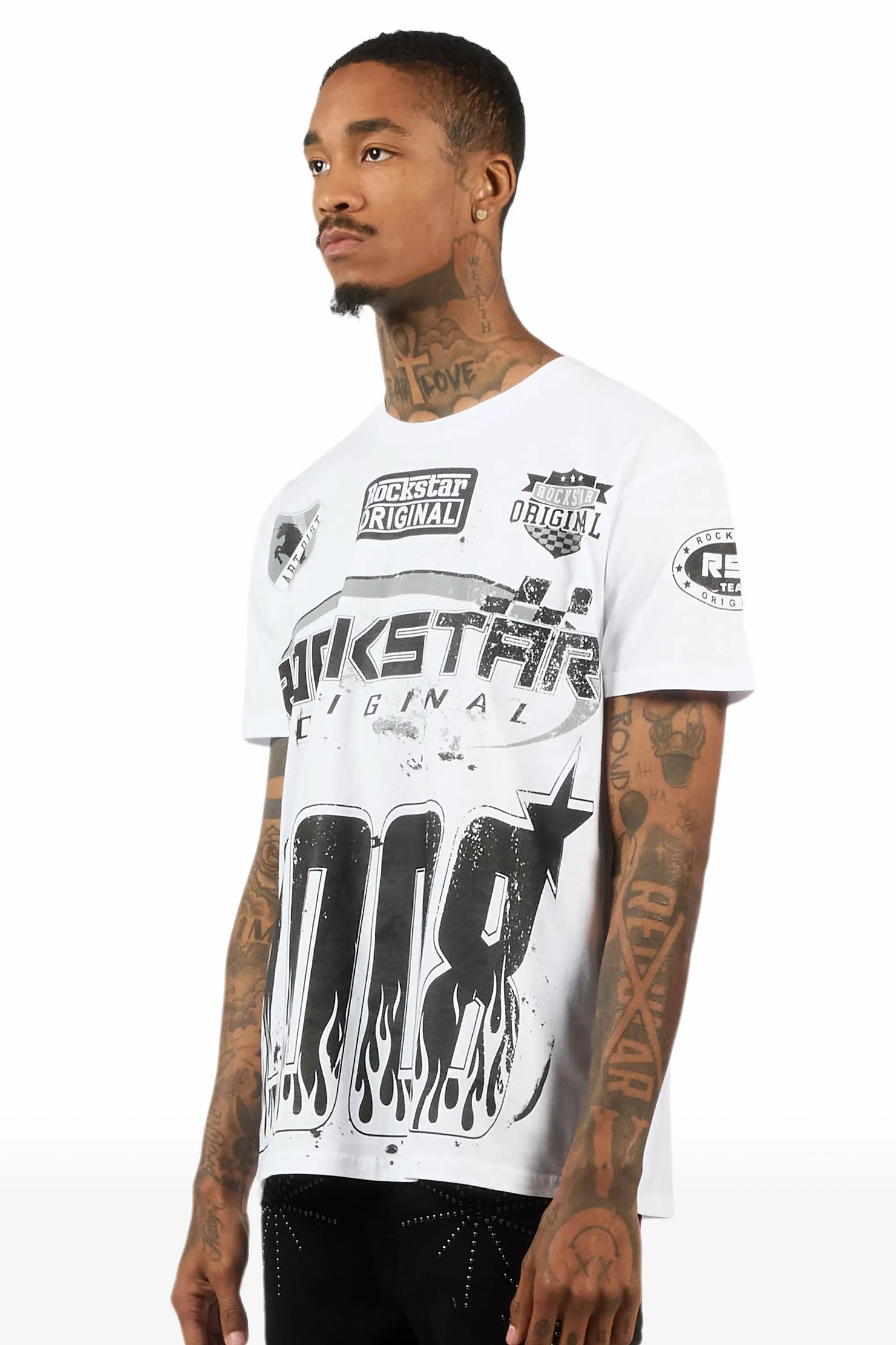 Amos 2.0 White/Black Graphic T-Shirt