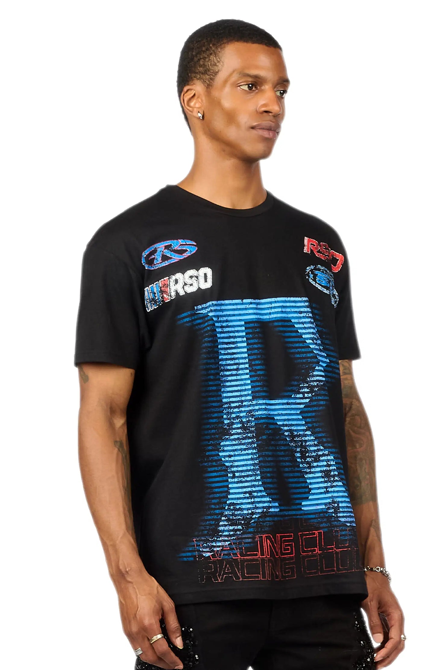 Damarion Black Oversized Graphic T-Shirt