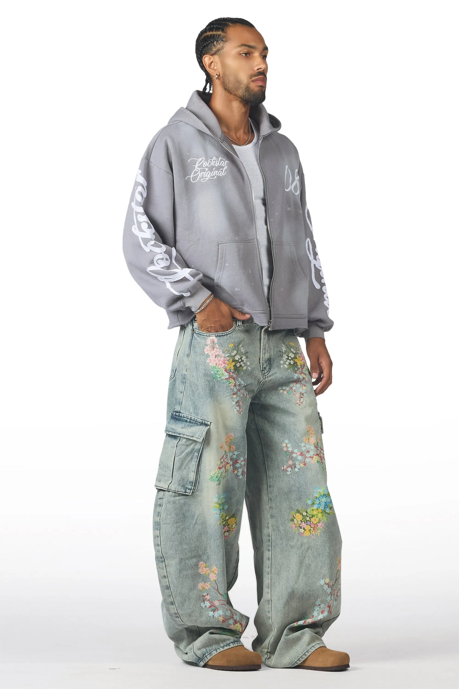 Zionte Light Blue Barrel Fit Jean