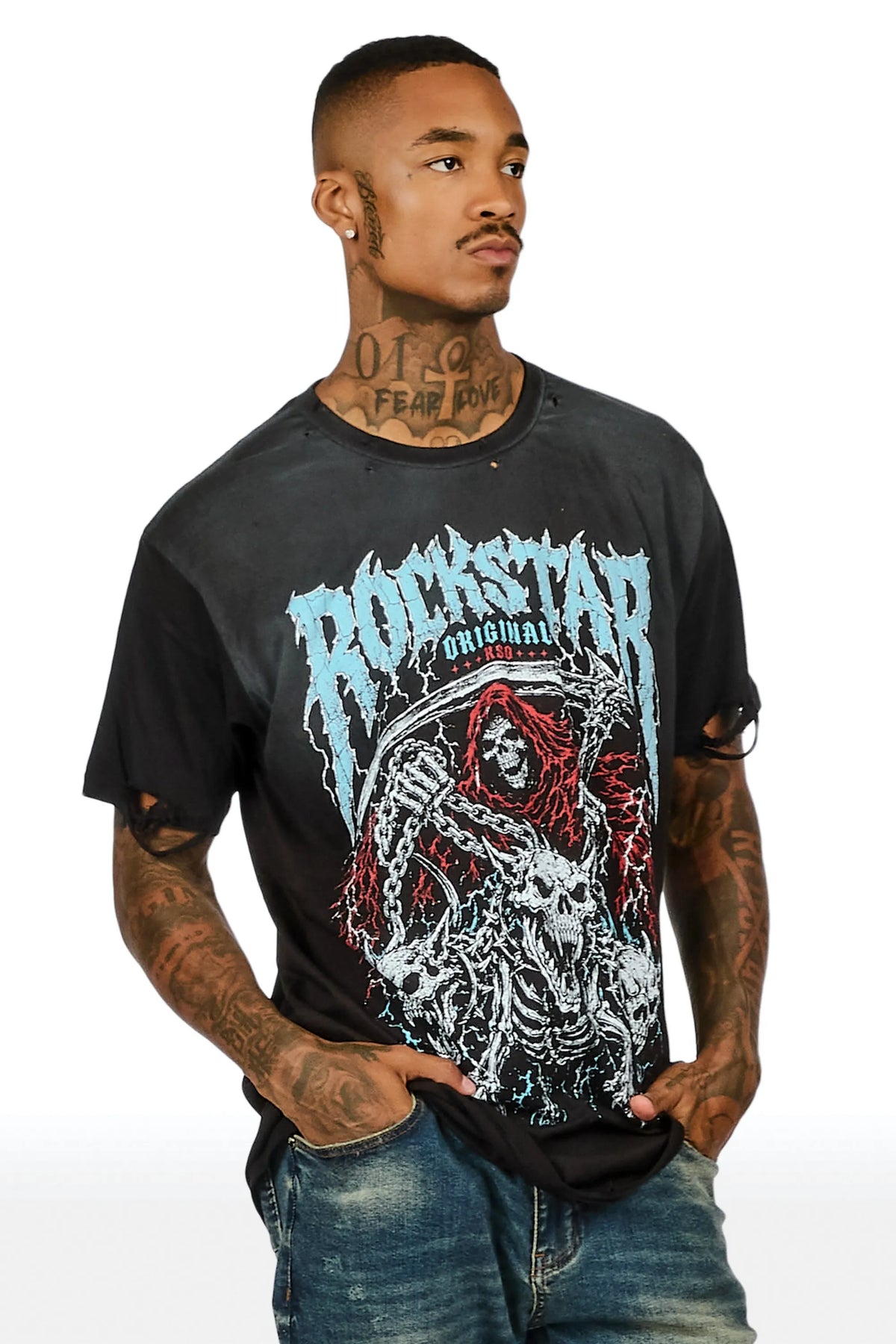 Ossuary Black Oversized Graphic T-Shirt