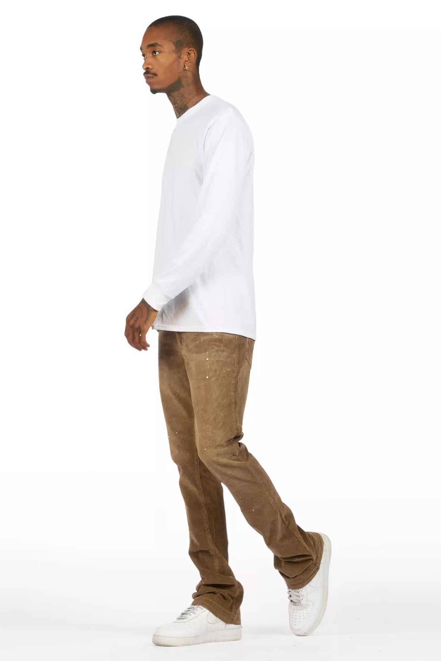 Sevyn Brown Stacked Flare Corduroy Pant