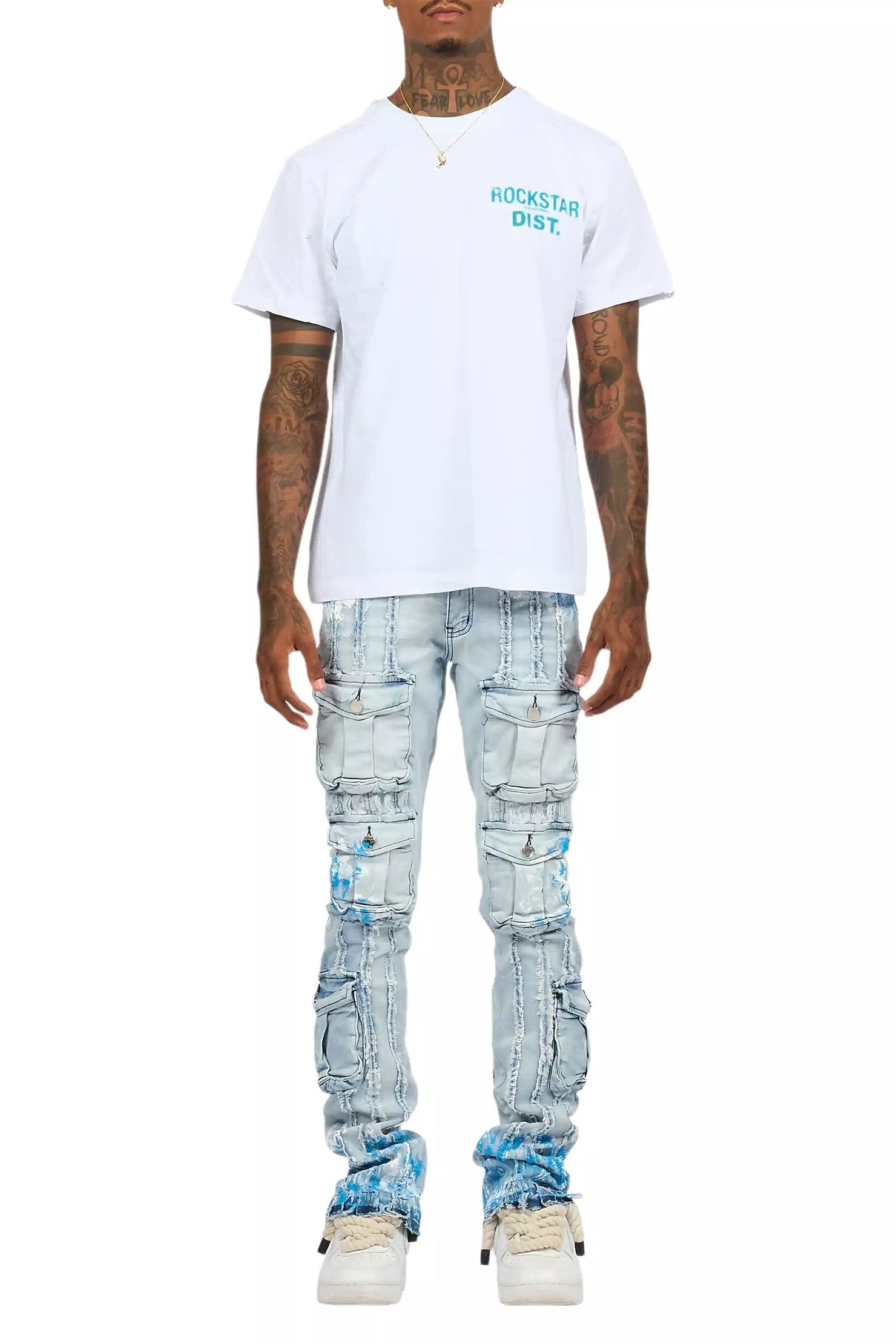 Lake White/Aqua Graphic T-Shirt