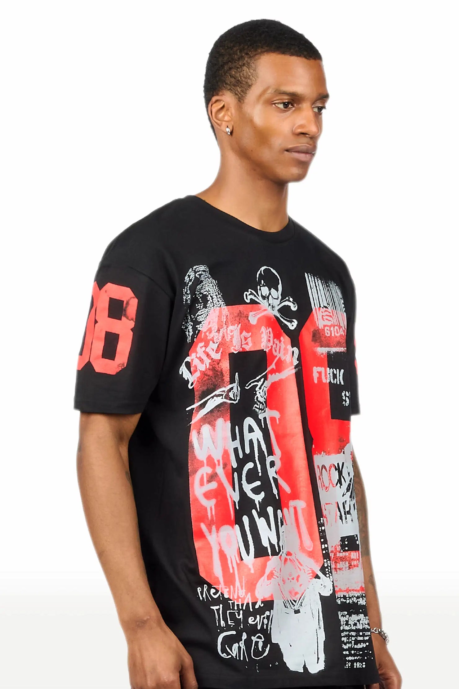 Grill 3.0 Black Oversized Graphic T-Shirt