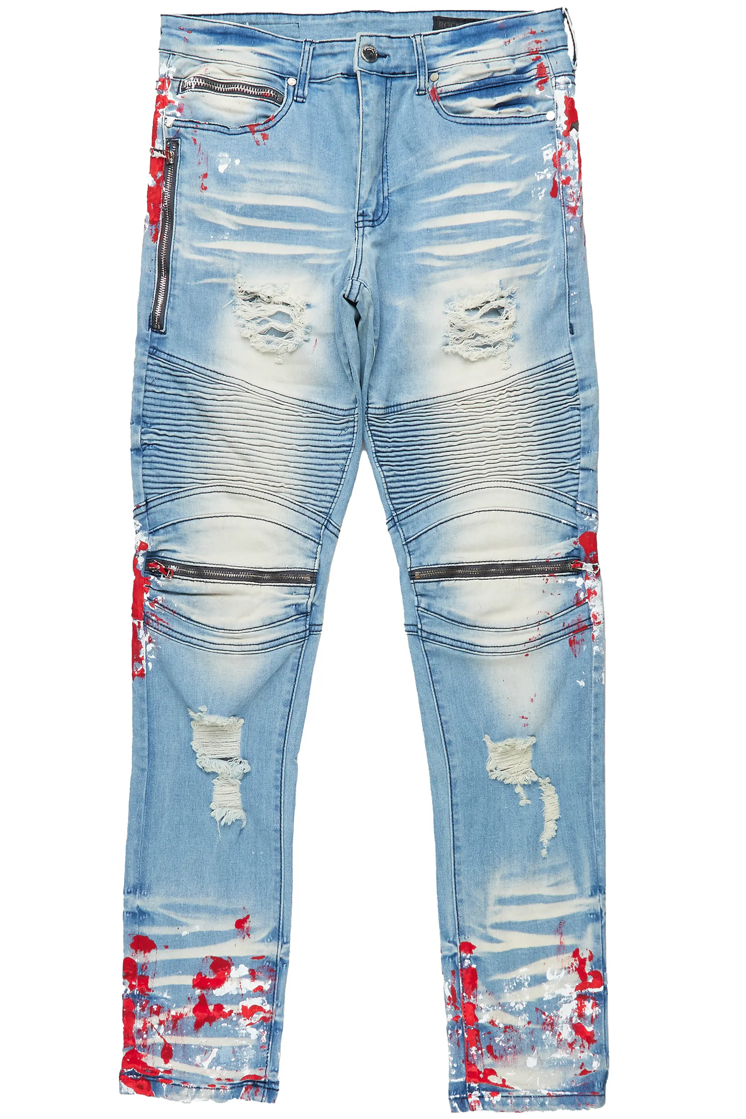 Kodak Blue/Red Painter Biker Jean