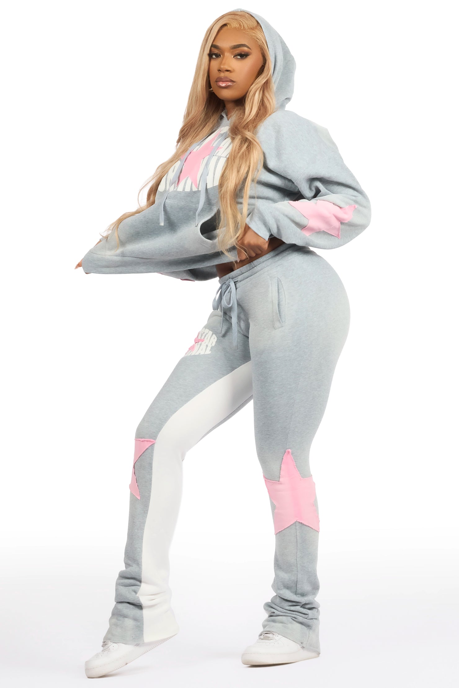 Kaliyah Heather Grey Super Stacked Trackset
