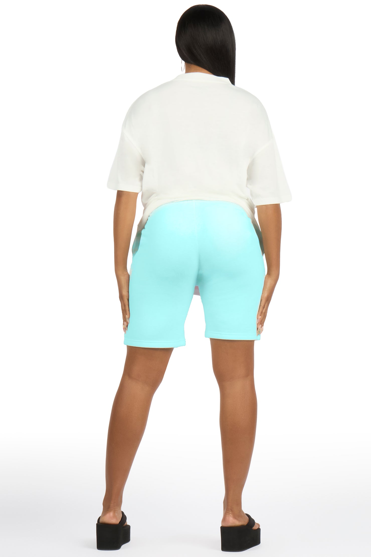 Bridgette White/Mint T-Shirt Short Set